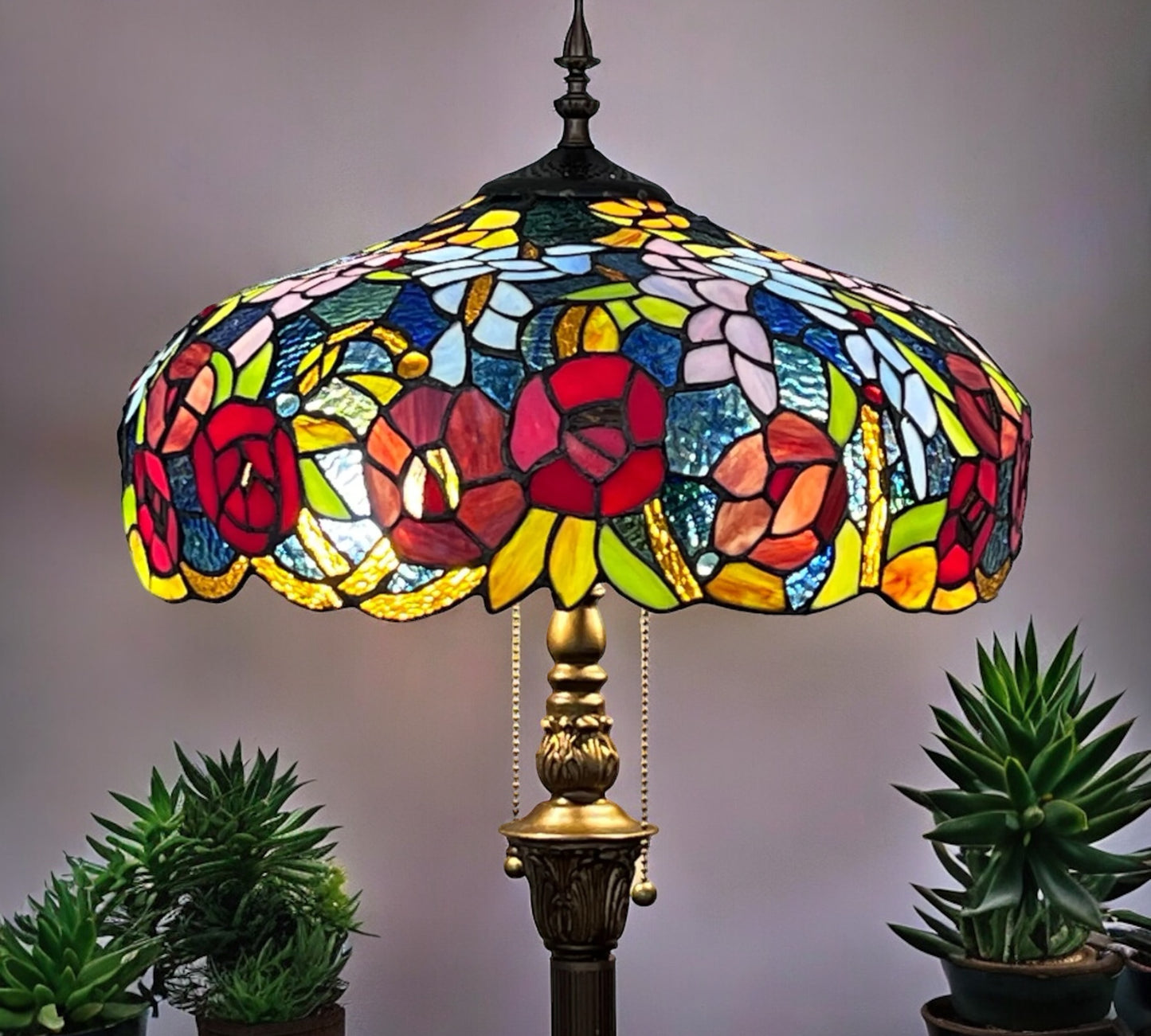 CDH Tiffany Floor Lamp (16116) 16" 40CM Shade