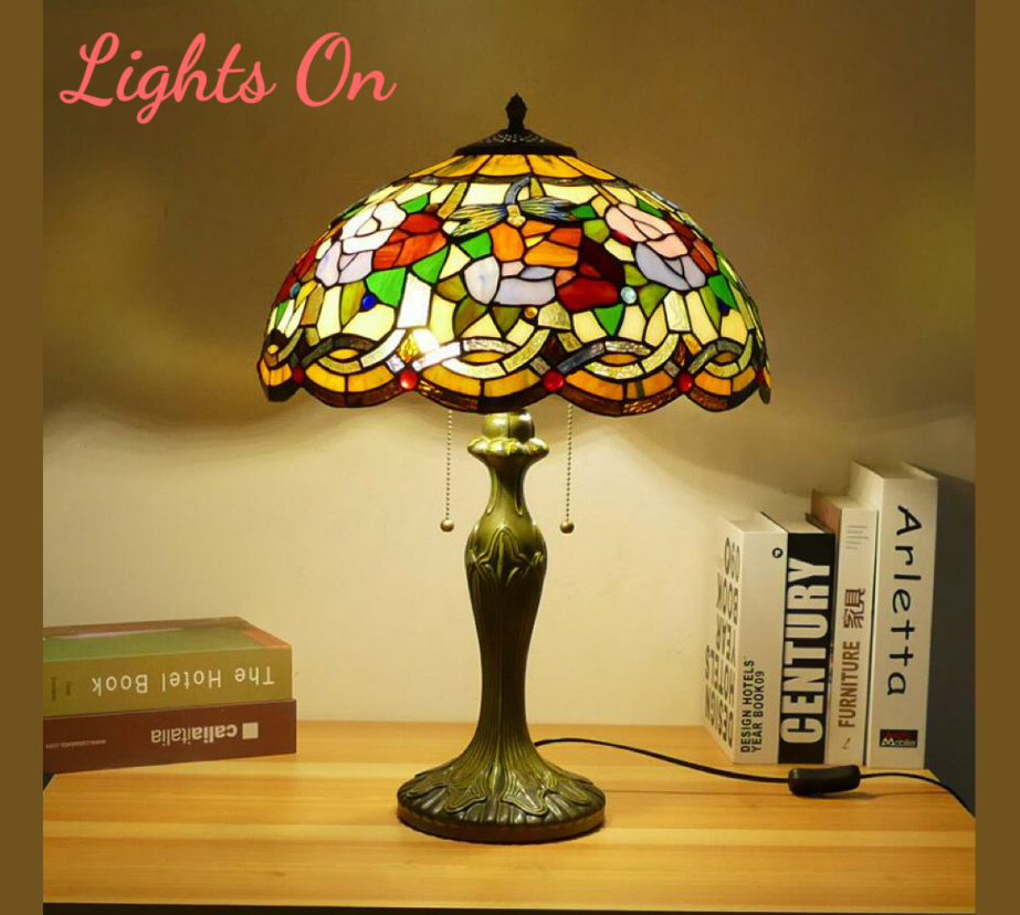 CDH 16" Tiffany Table Lamp 40cm Shade (15002)