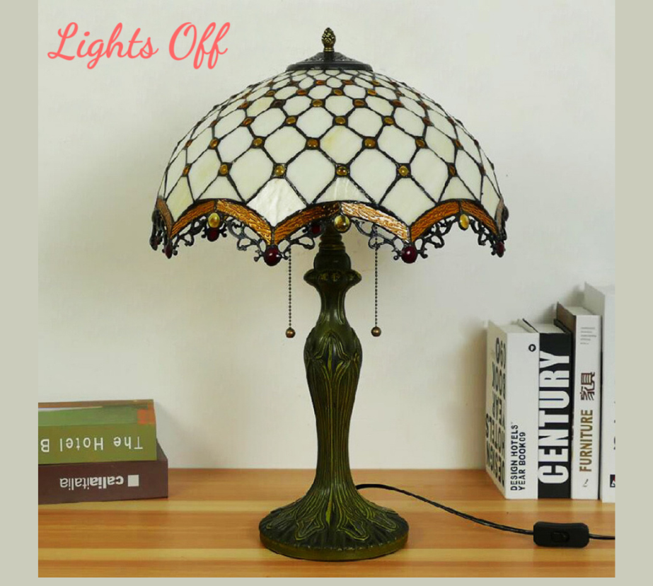 CDH 16" Tiffany Table Lamp 40cm Shade (15015)