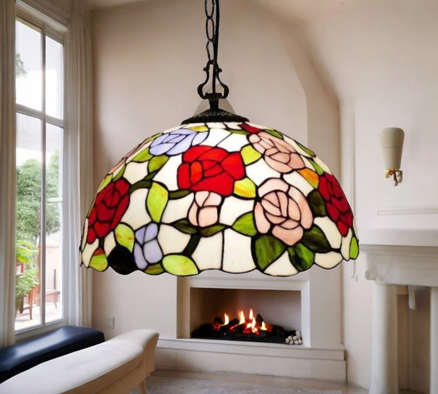 CDH 16" Tiffany Pendant Lamp 40cm shade (16018C)