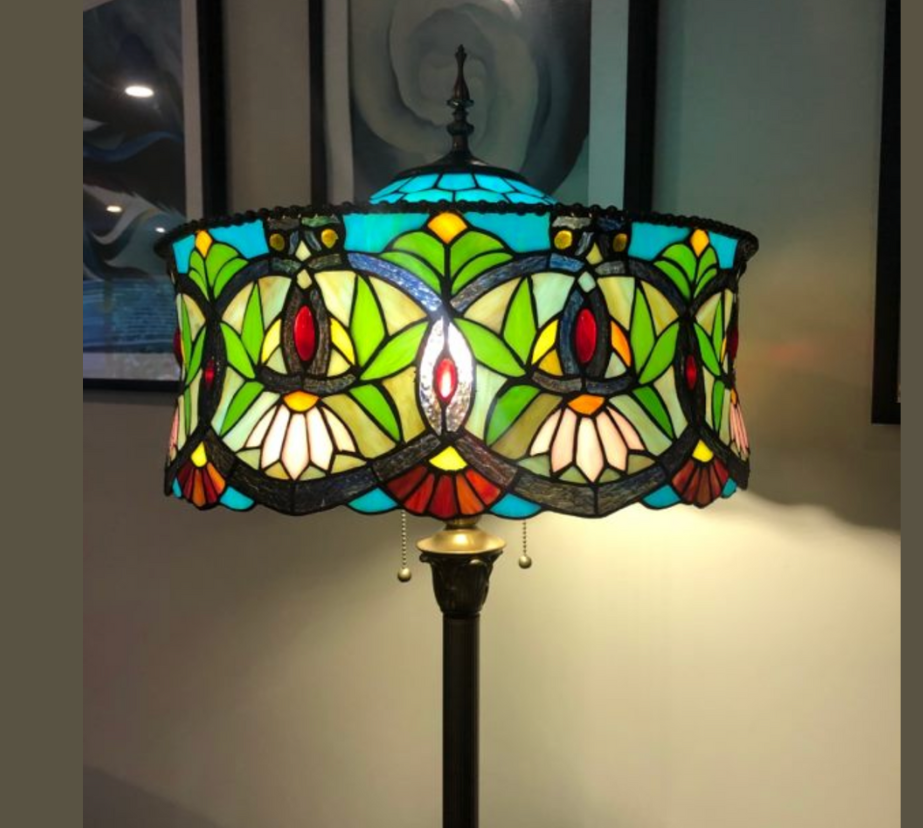 CDH Tiffany Floor Lamp 18" XLARGE 46CM shade (19001)