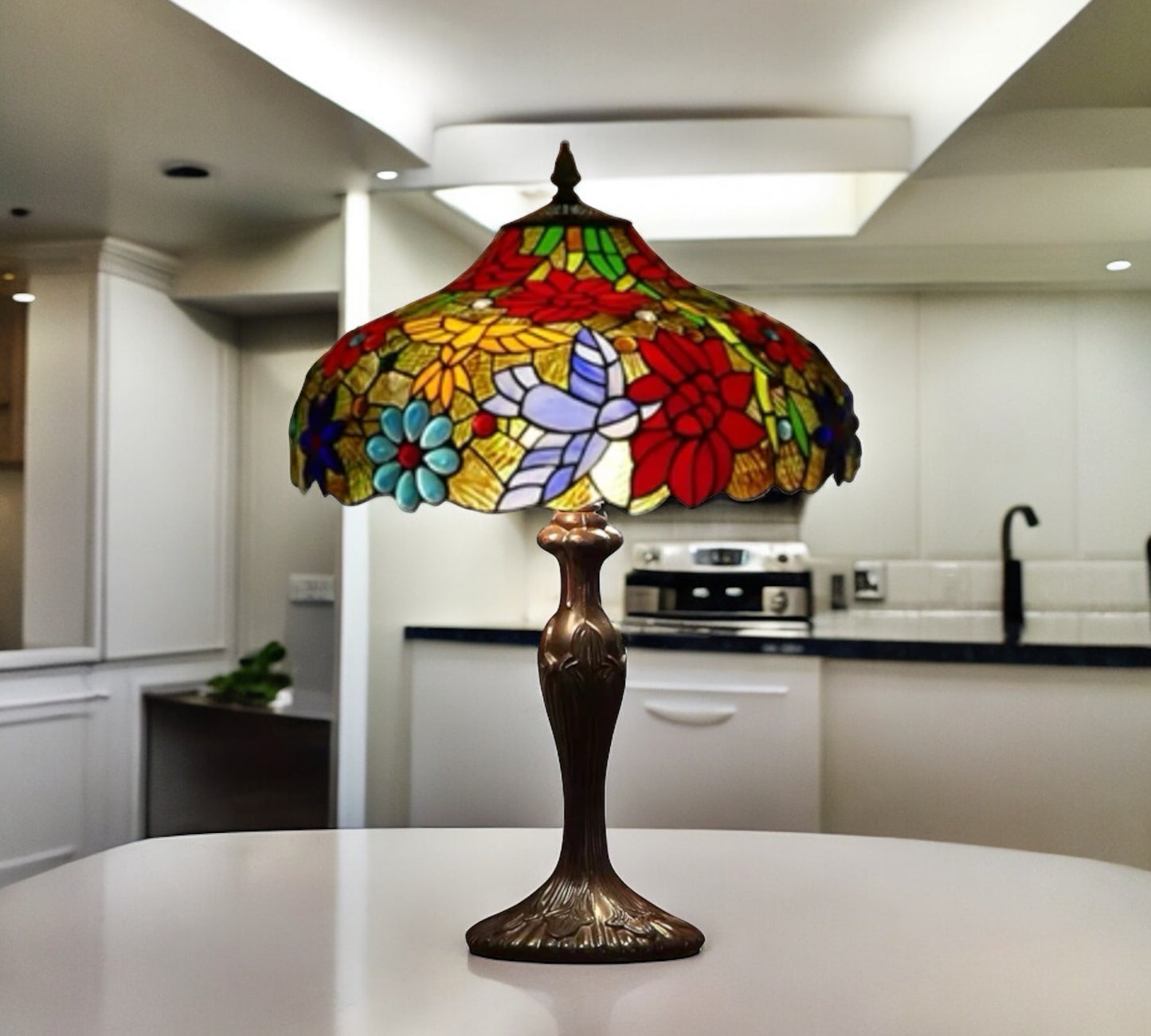 CDH 16" Tiffany Table Lamp 40cm Shade (15061)