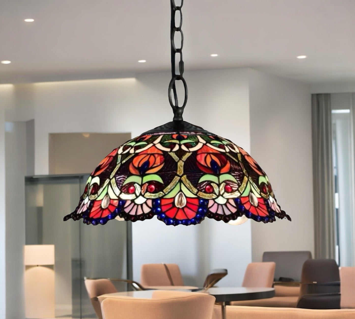 CDH 16" Tiffany Pendant Lamp 40cm shade (16086C)