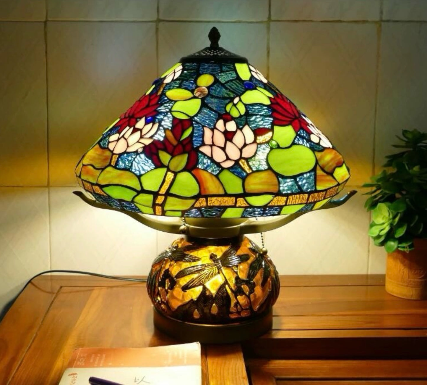 CDH 16" Tiffany Table Lamp 40cm Shade (15062)