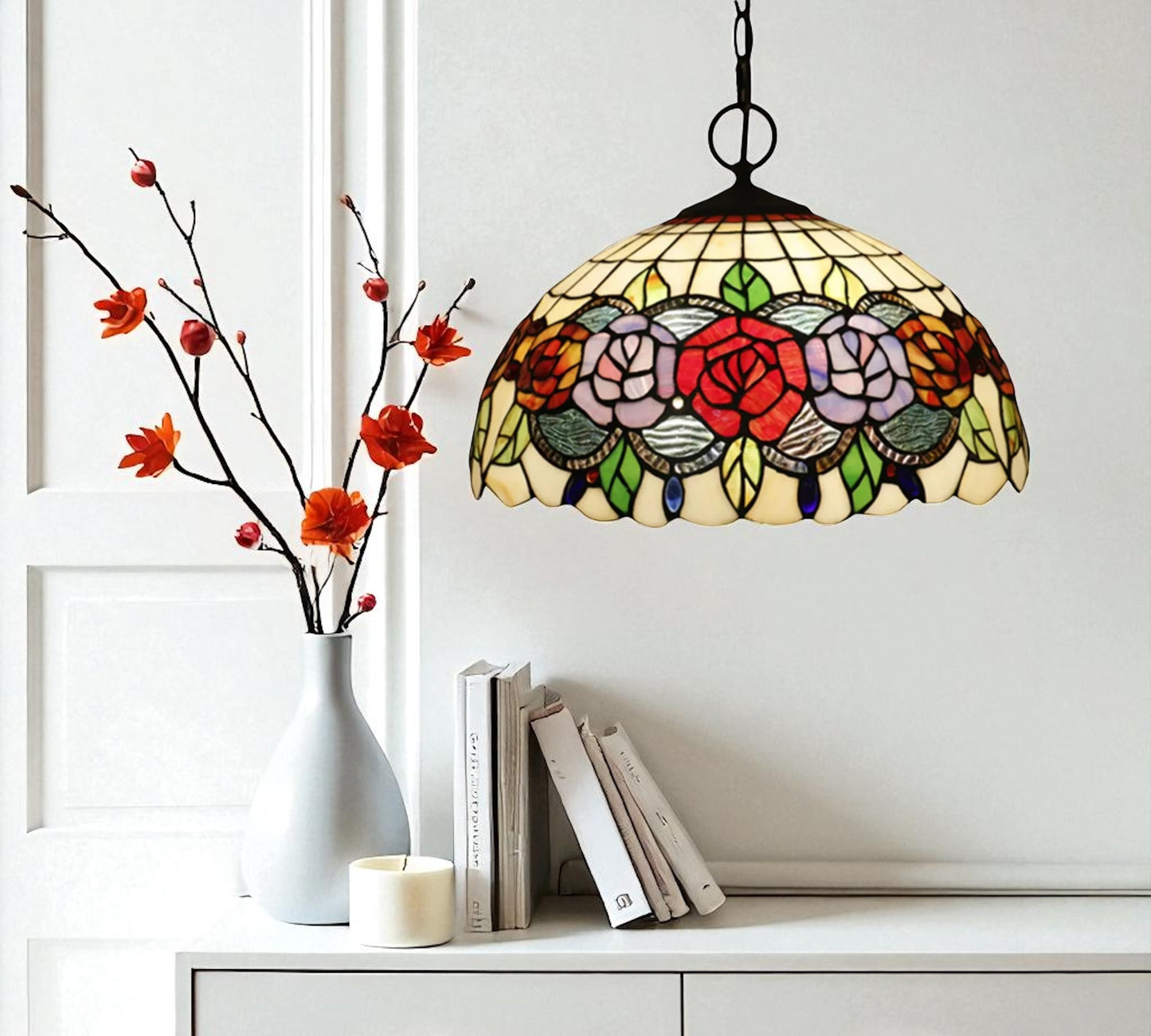 CDH 12" Tiffany Pendant Lamp 30cm shade (12081C)