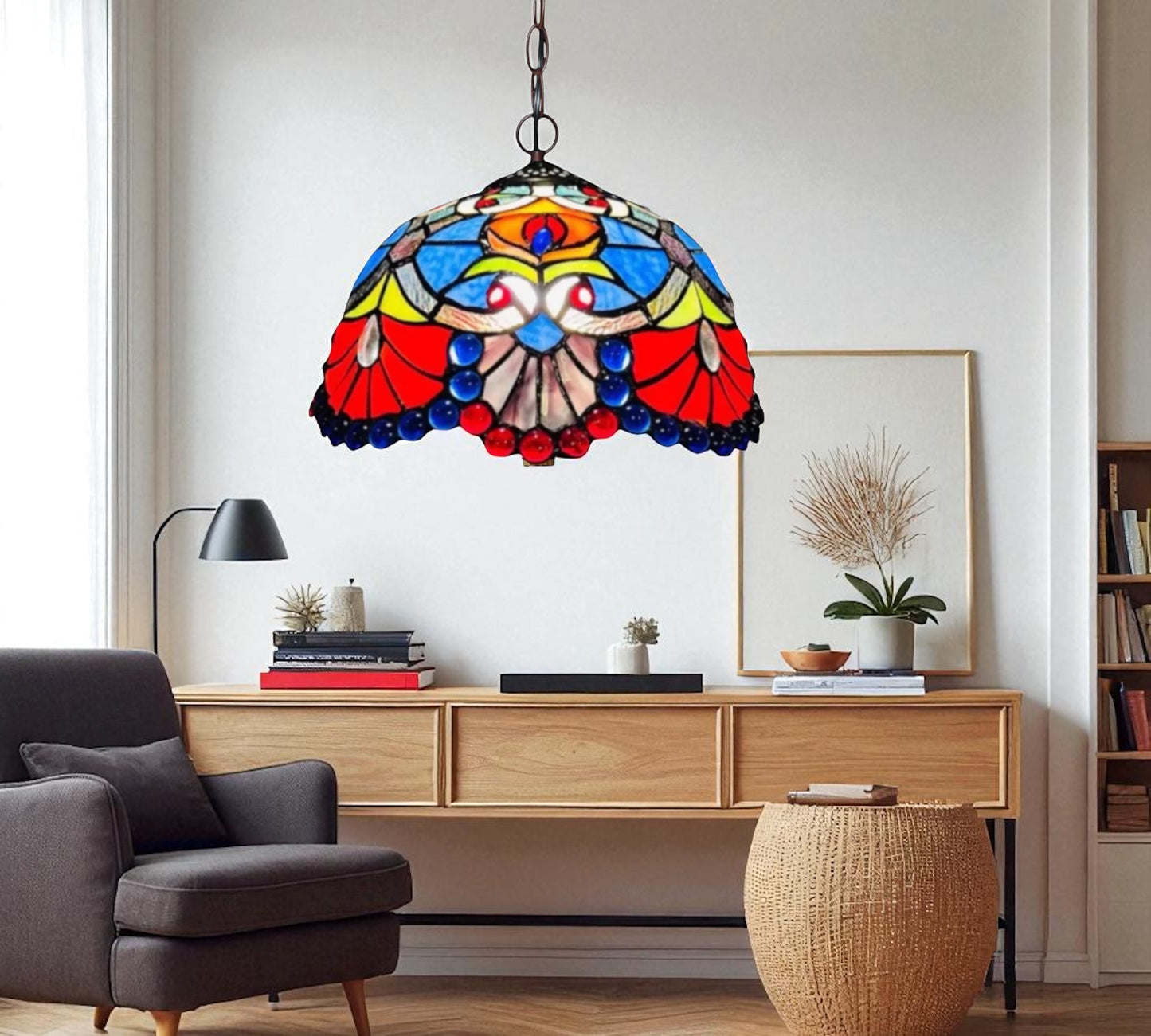 CDH 12" Tiffany Pendant Lamp 30cm shade (12725C)