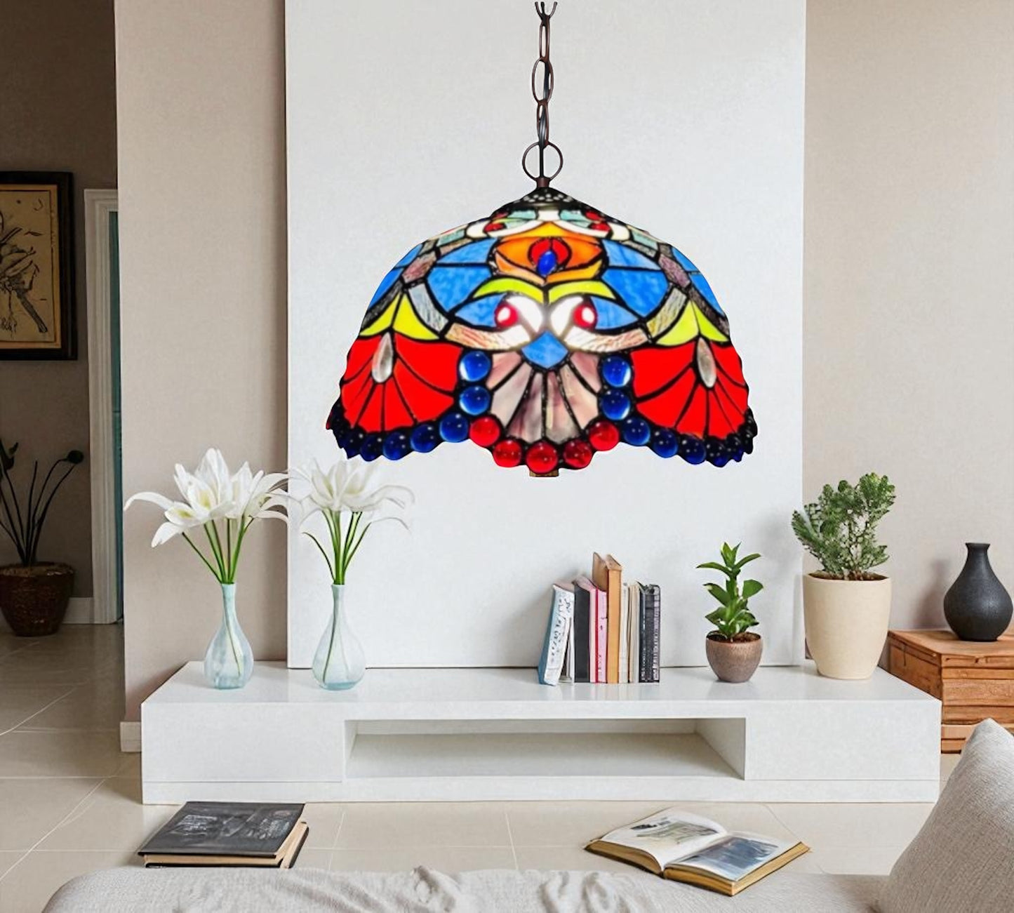CDH 12" Tiffany Pendant Lamp 30cm shade (12725C)