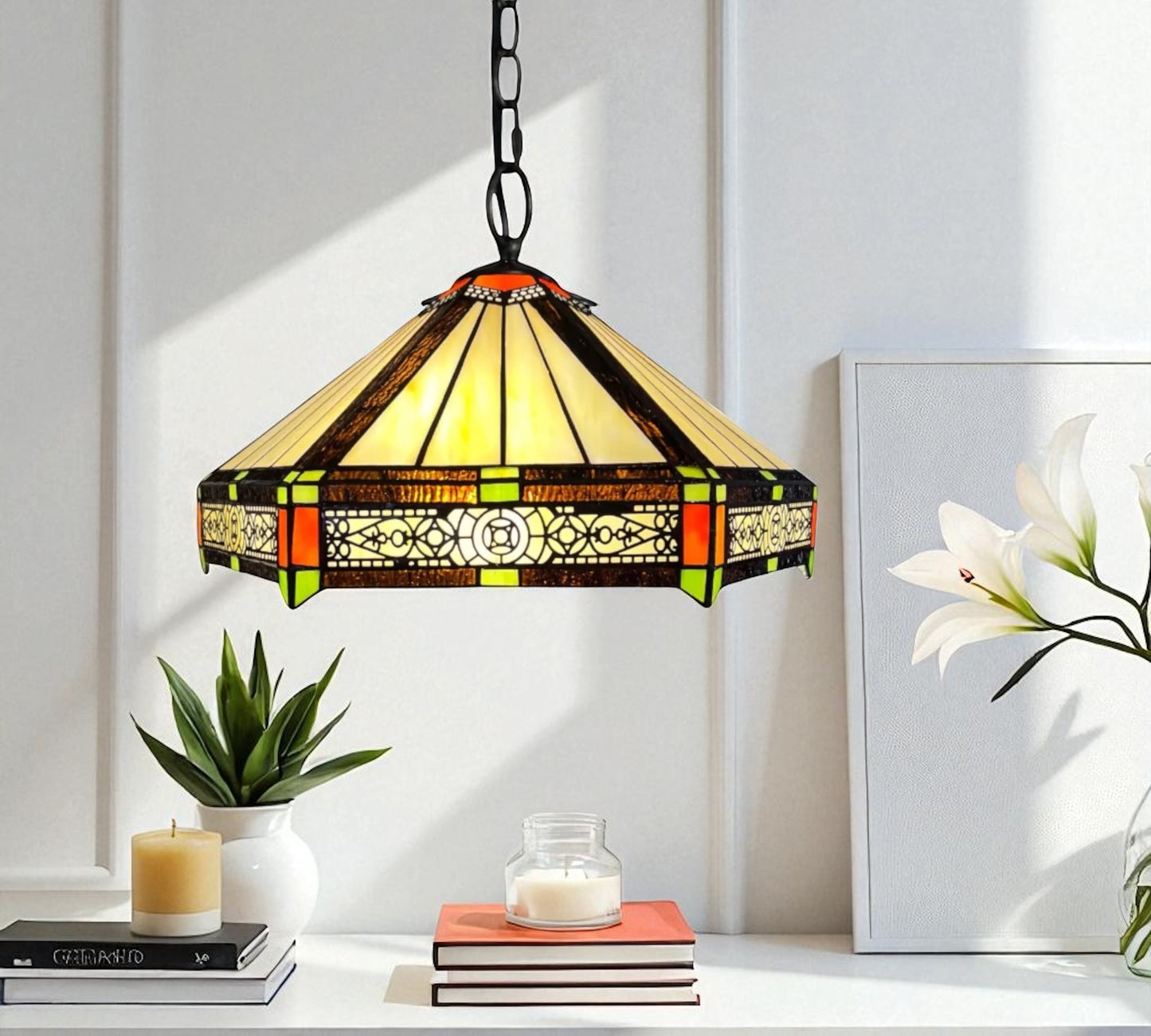 CDH 16" Tiffany Pendant Lamp 40cm shade (13002C)