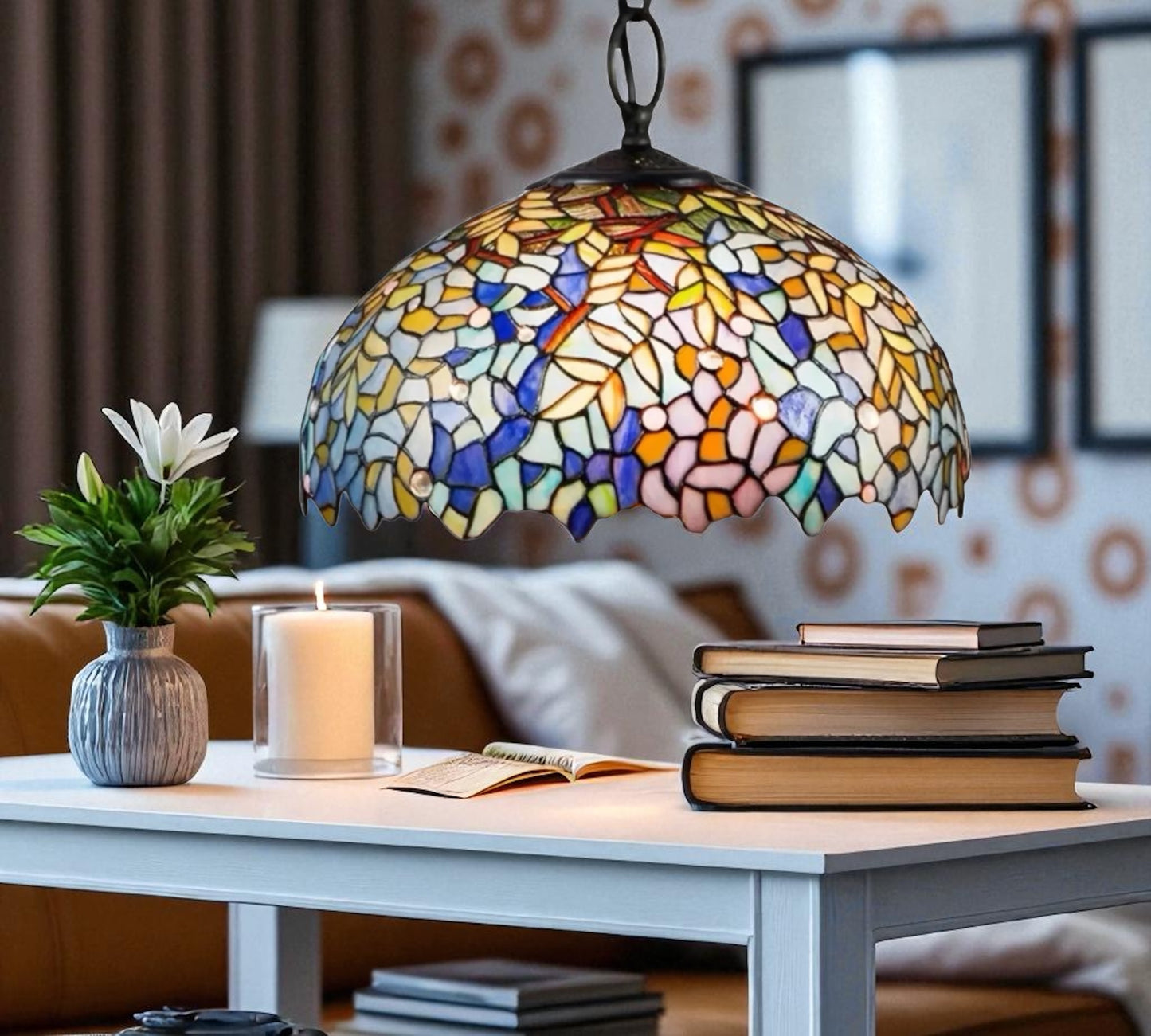 CDH 16" Tiffany Pendant Lamp 40cm shade (16038C)
