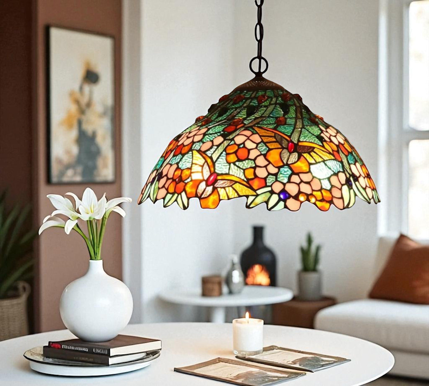 CDH 16" Tiffany Pendant Lamp 40cm shade (16075C)