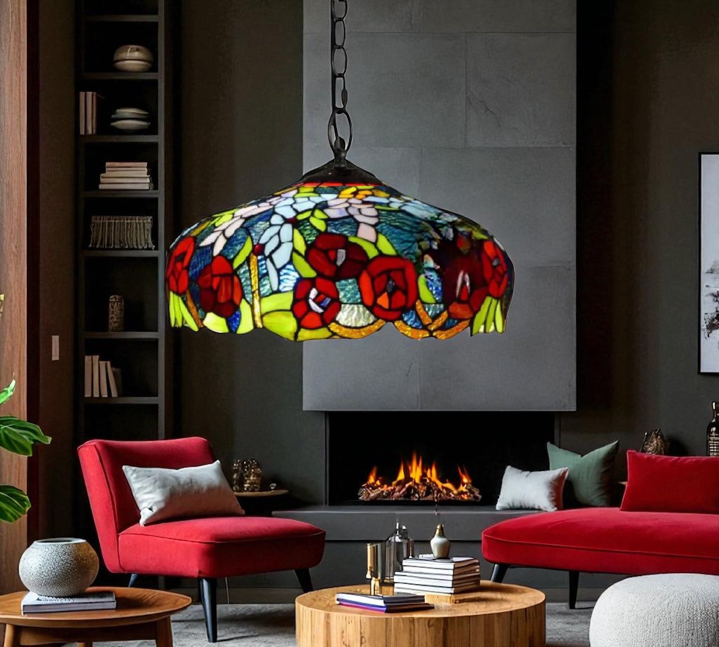 CDH 16" Tiffany Pendant Lamp 40cm shade (16116C)