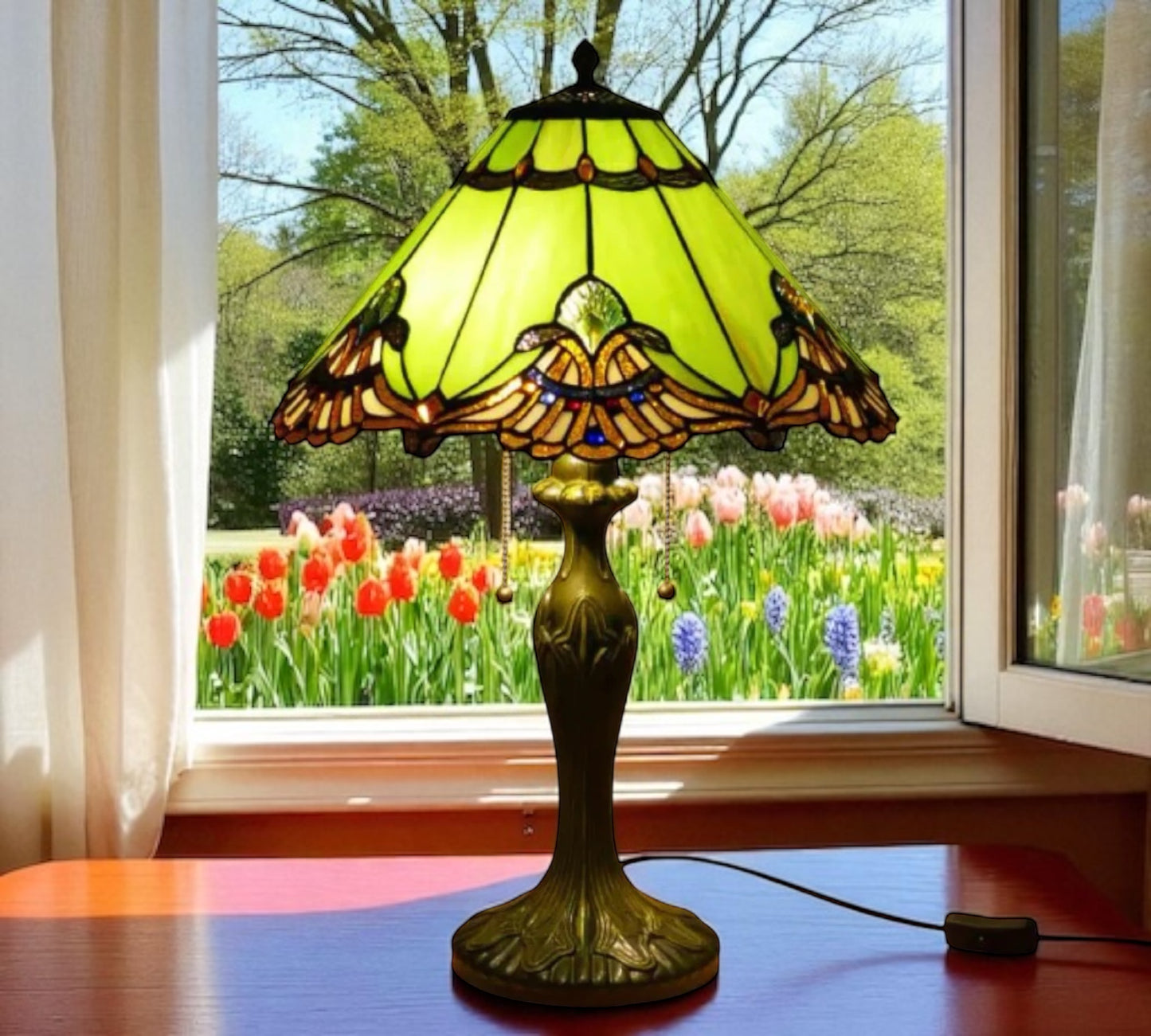 CDH 16" Tiffany Table Lamp 40cm Shade (15019)