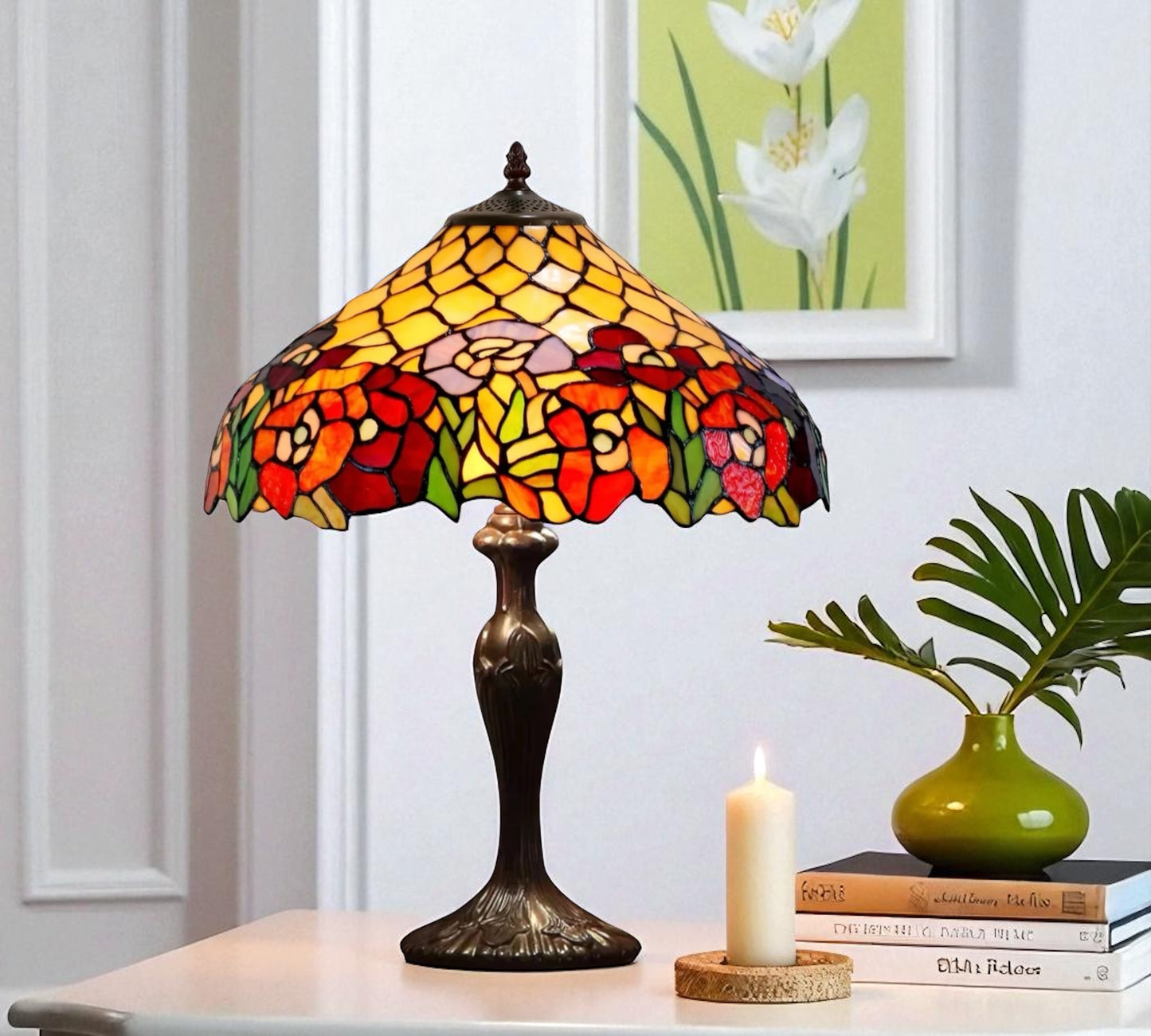 CDH 16" Tiffany Table Lamp 40cm Shade (15026)