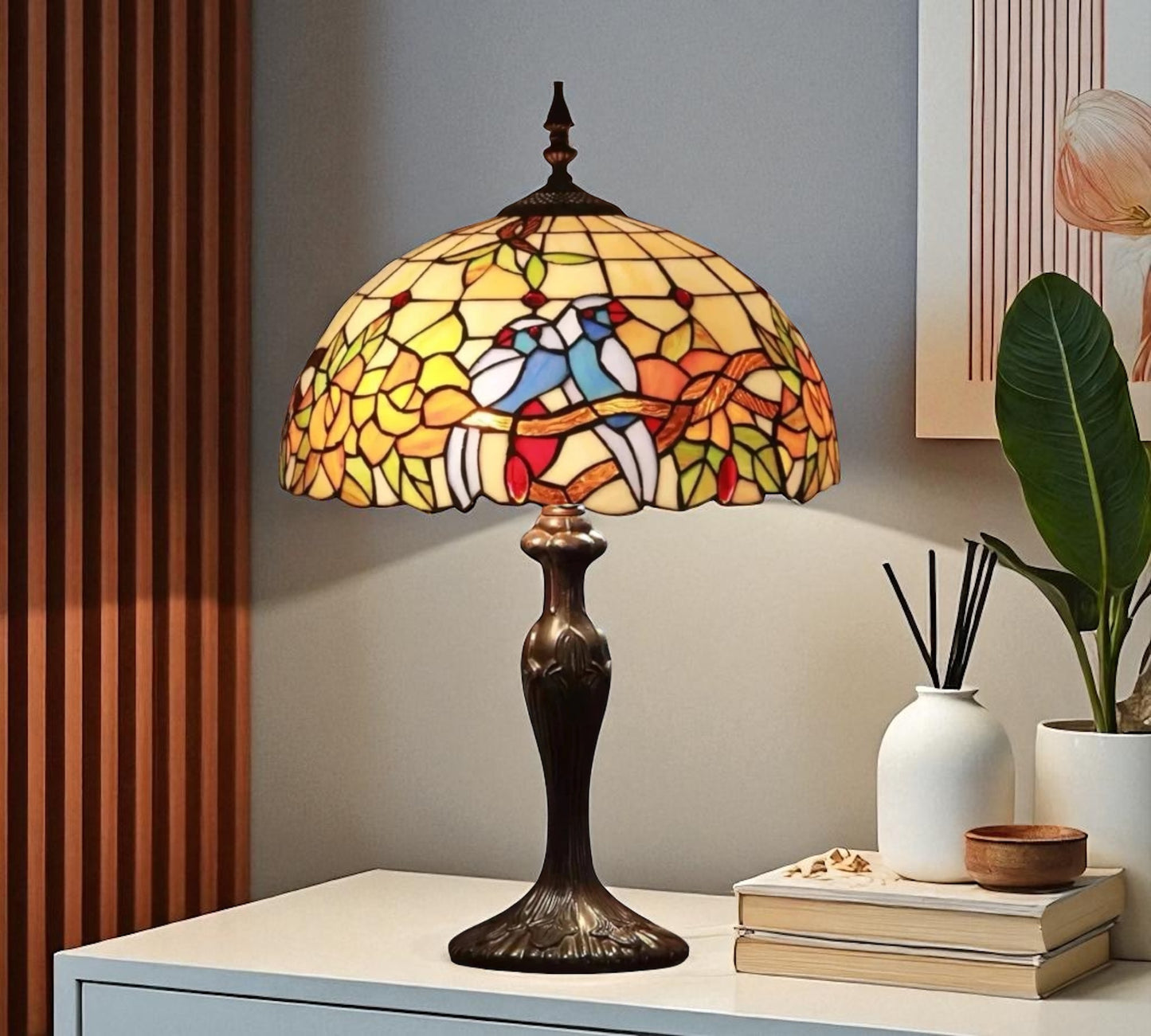 CDH 16" Tiffany Table Lamp 40cm Shade (15045)