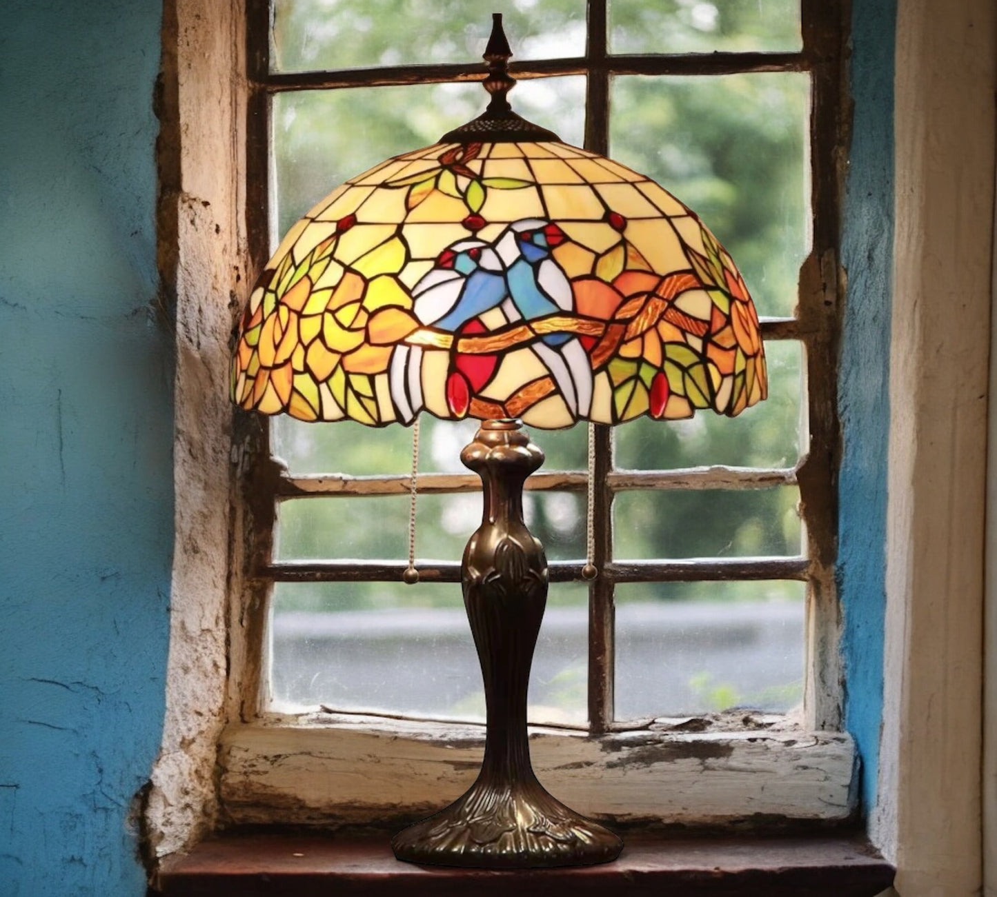 CDH 16" Tiffany Table Lamp 40cm Shade (15045)