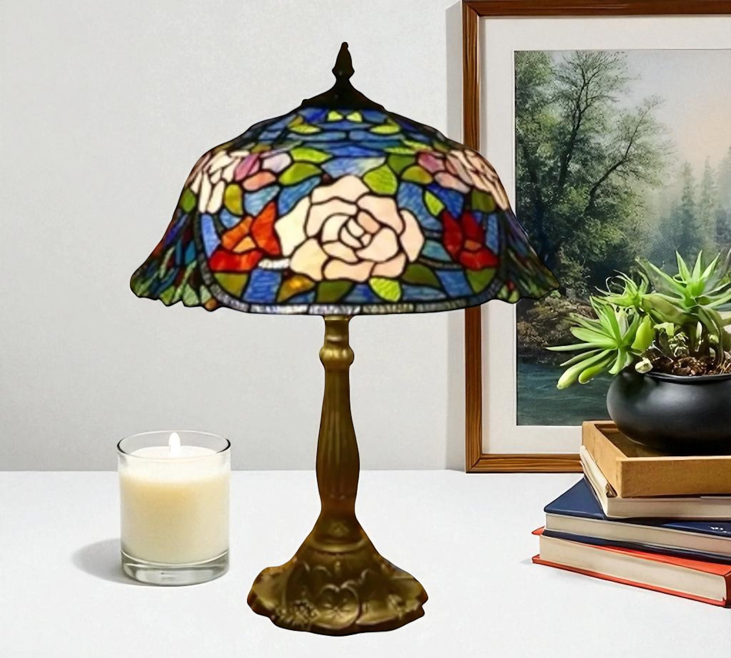CDH 18" XLARGE Tiffany Table Lamp 46cm Shade (19005T)