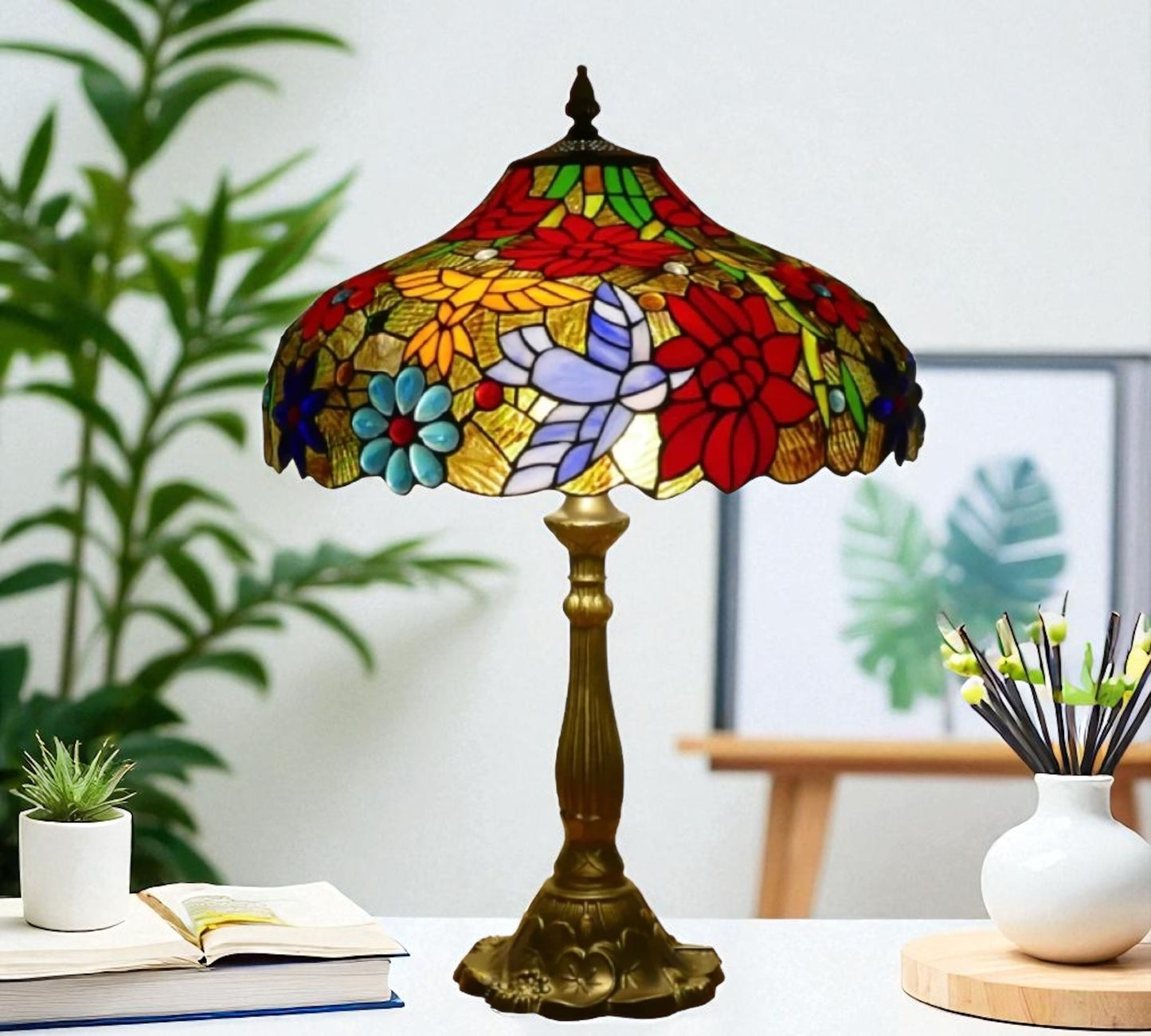 CDH 18" XLARGE Tiffany Table Lamp 46cm Shade (19013T)