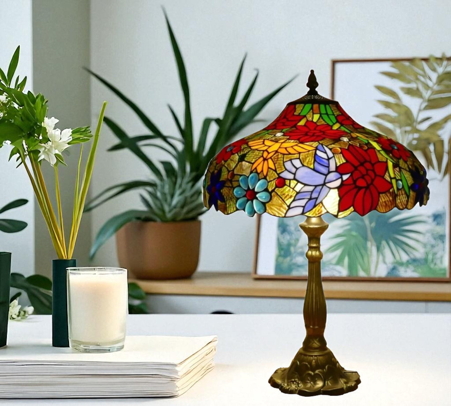 CDH 18" XLARGE Tiffany Table Lamp 46cm Shade (19013T)