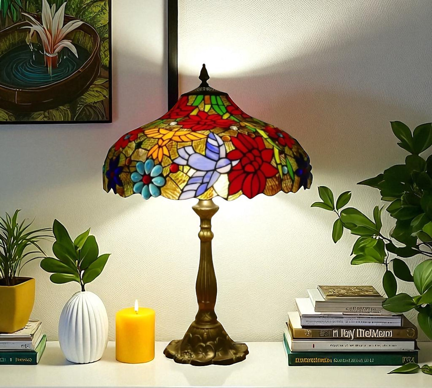 CDH 18" XLARGE Tiffany Table Lamp 46cm Shade (19013T)