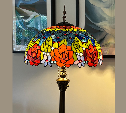 CDH Tiffany Floor Lamp (16113) 16" 40CM Shade