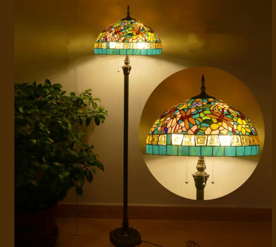 CDH Tiffany Floor Lamp 18" XLARGE 46CM shade (19004)