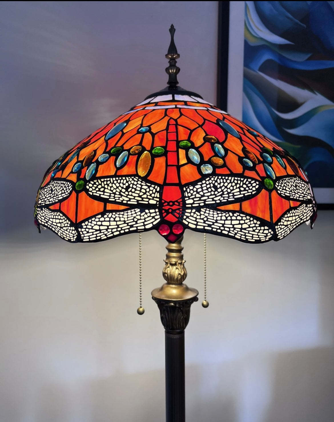 CDH Tiffany Floor Lamp (23001) 16" 40CM Shade