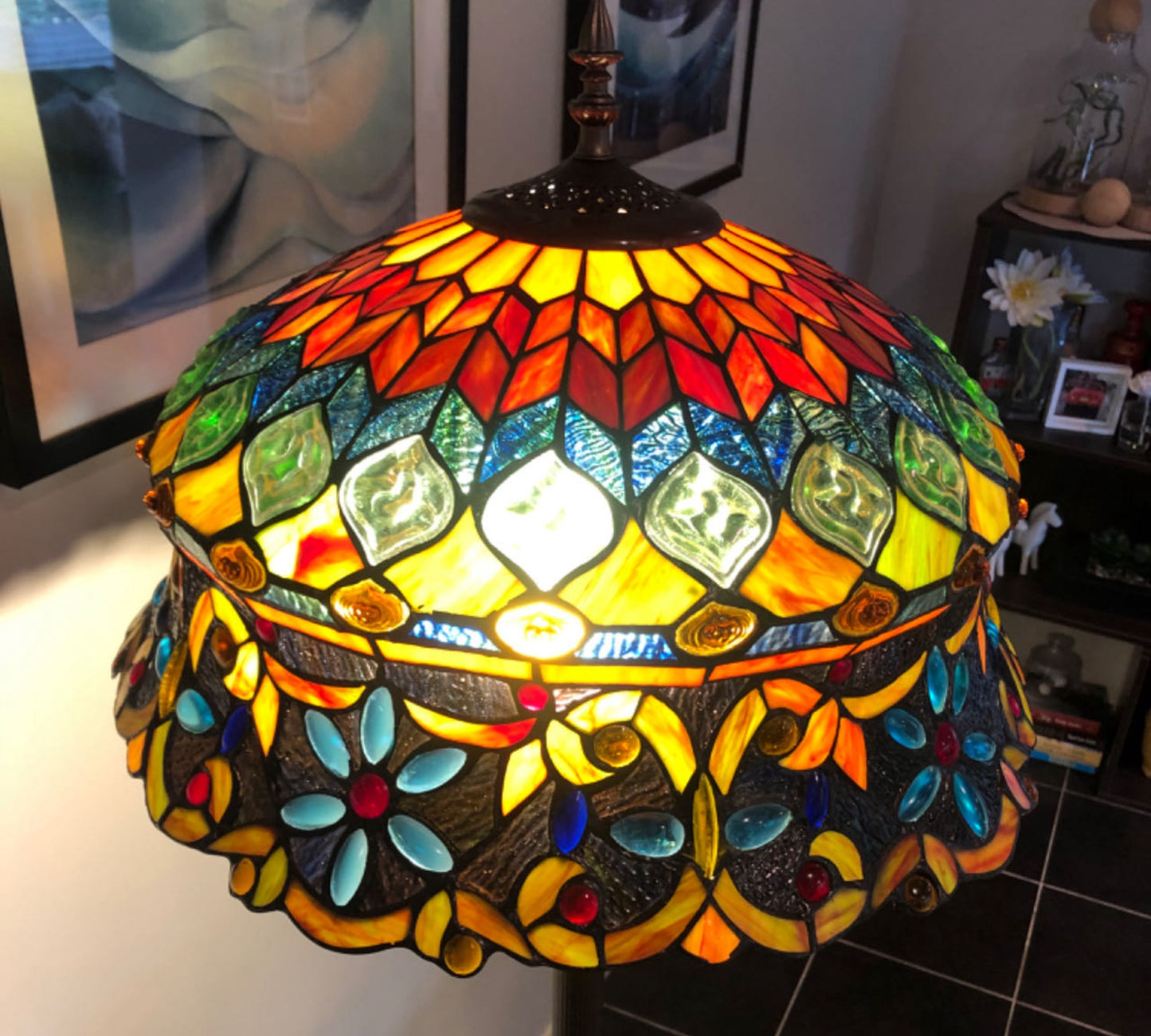 CDH Tiffany Floor Lamp 18" XLARGE 46CM shade (19002)