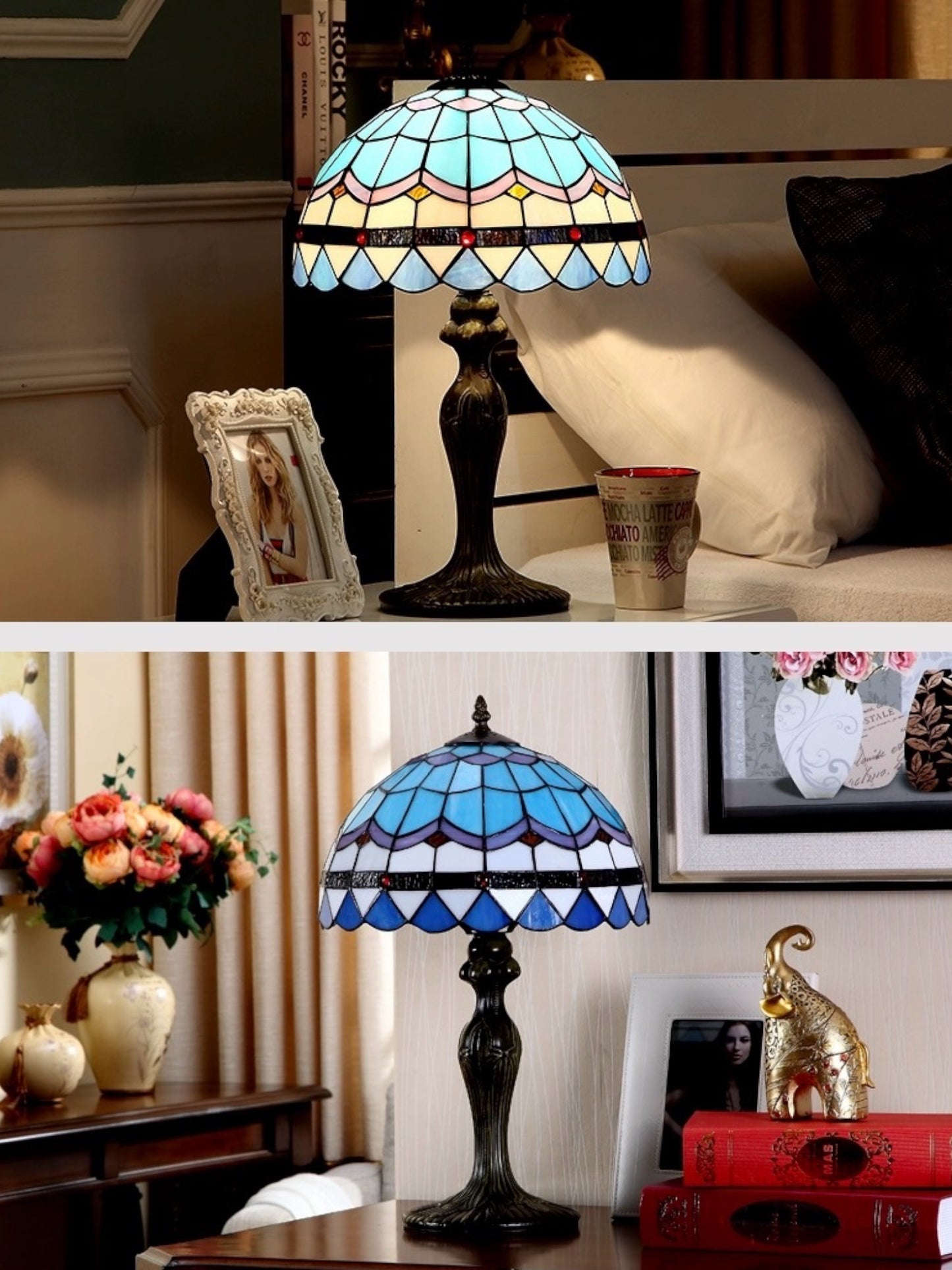 CDH 16" Tiffany Table Lamp 40cm Shade (15046)