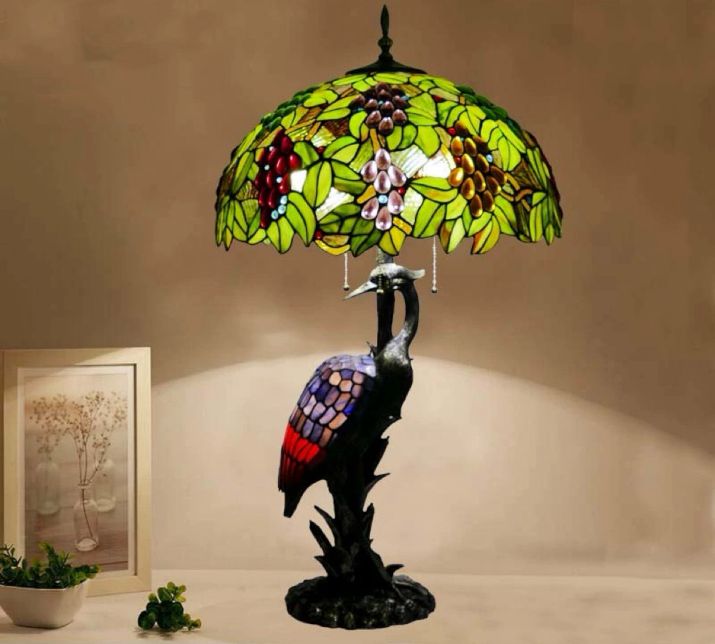 CDH 20" XLARGE Tiffany Juicy Grape Table Lamp 50cm Shade (15068)