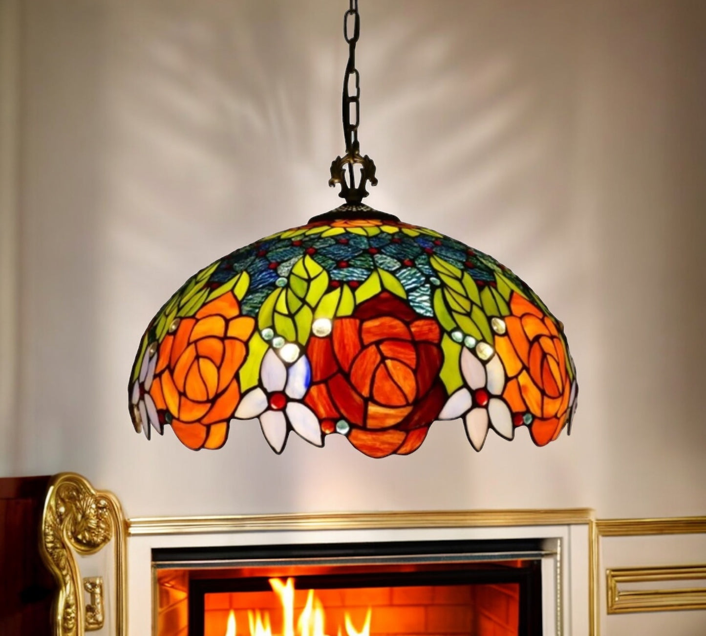 CDH 16" Tiffany Pendant Lamp 40cm shade (16113C)