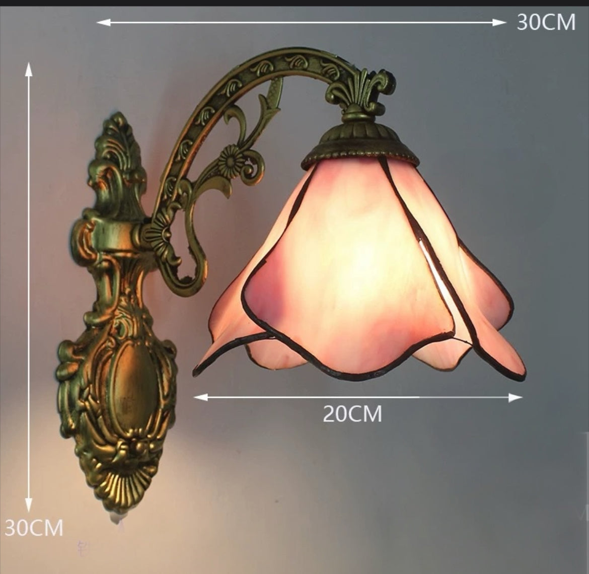 CDH Tiffany Wall Lights with 20cm Shade (12034SW)