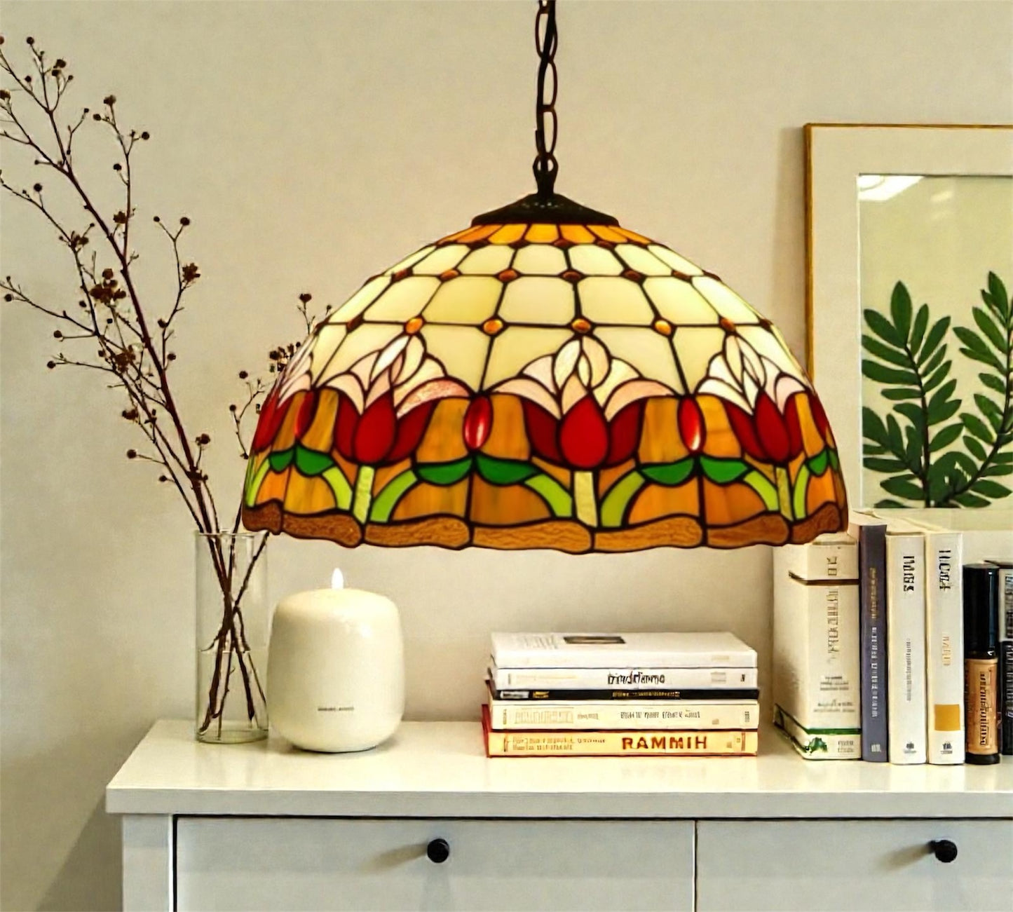CDH 16" Tiffany Pendant Lamp 40cm shade (15017C)