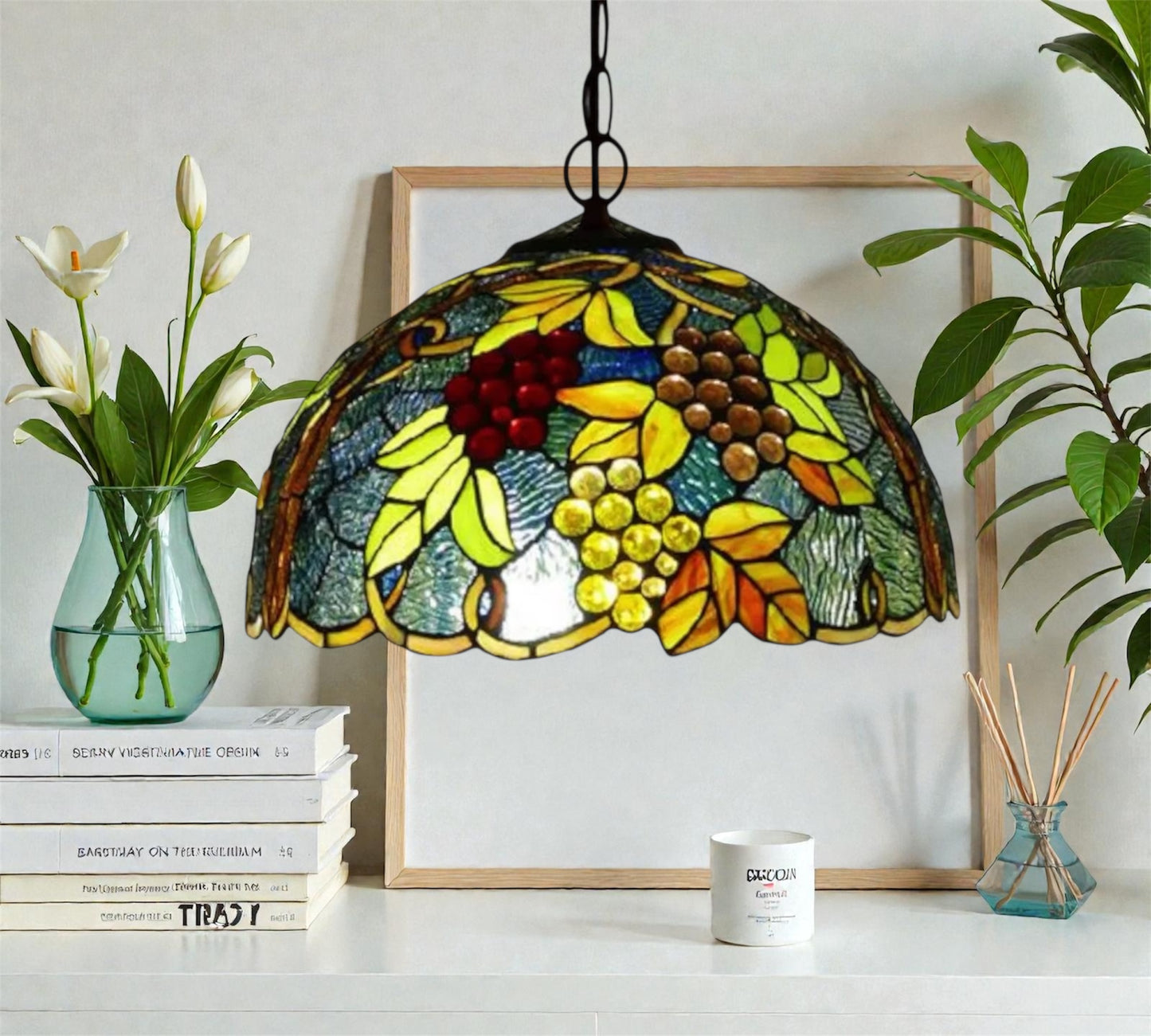 CDH 16" Tiffany Pendant Lamp 40cm shade (15020C)