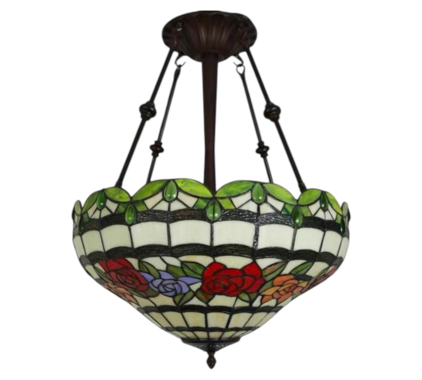 CDH 18" XLARGE Tiffany Upright Lamp 46cm shade (19012CR)