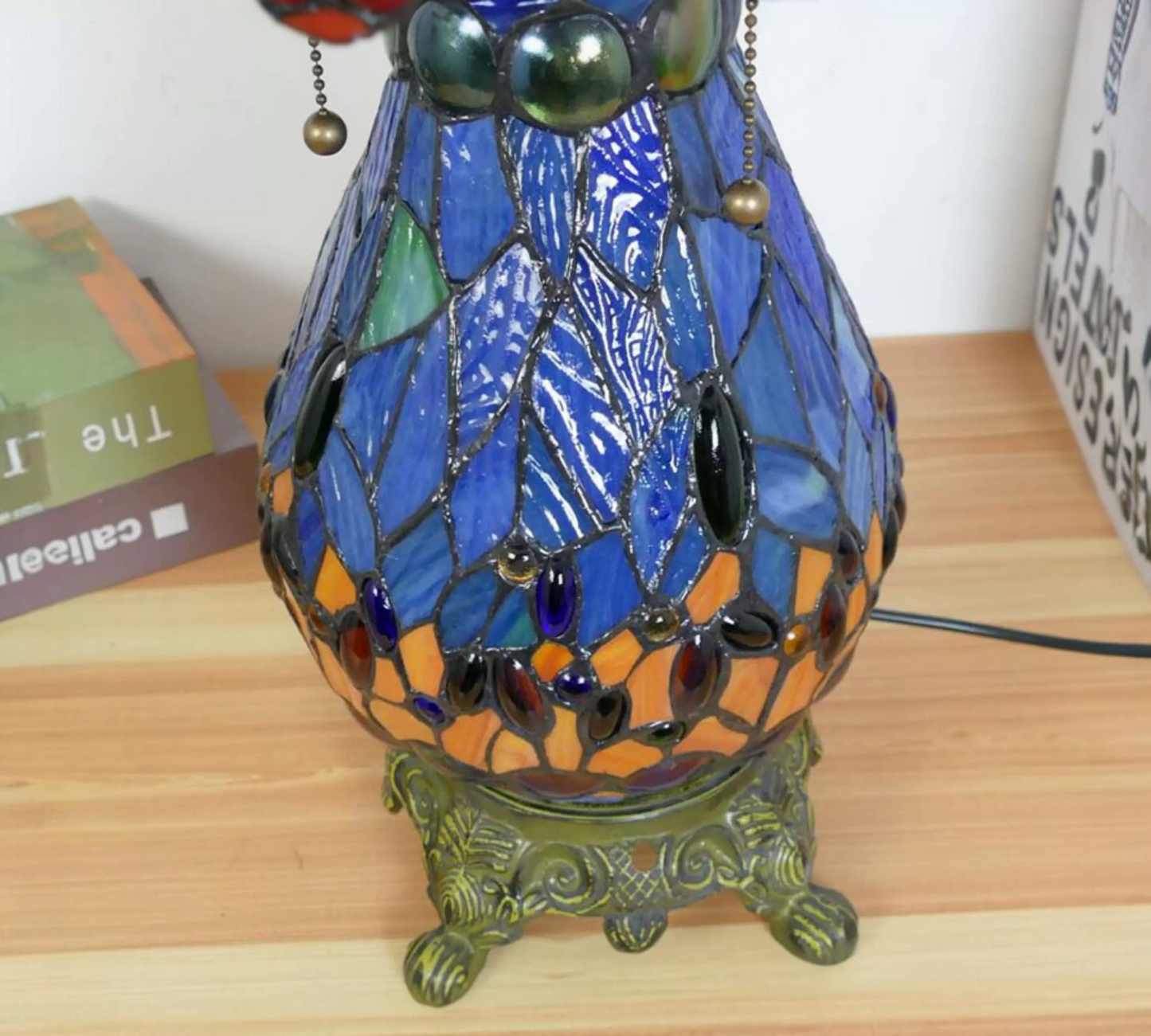 CDH 18" XLARGE Tiffany Mother-Daughter Vase Lamp 46cm Shade (19014D)