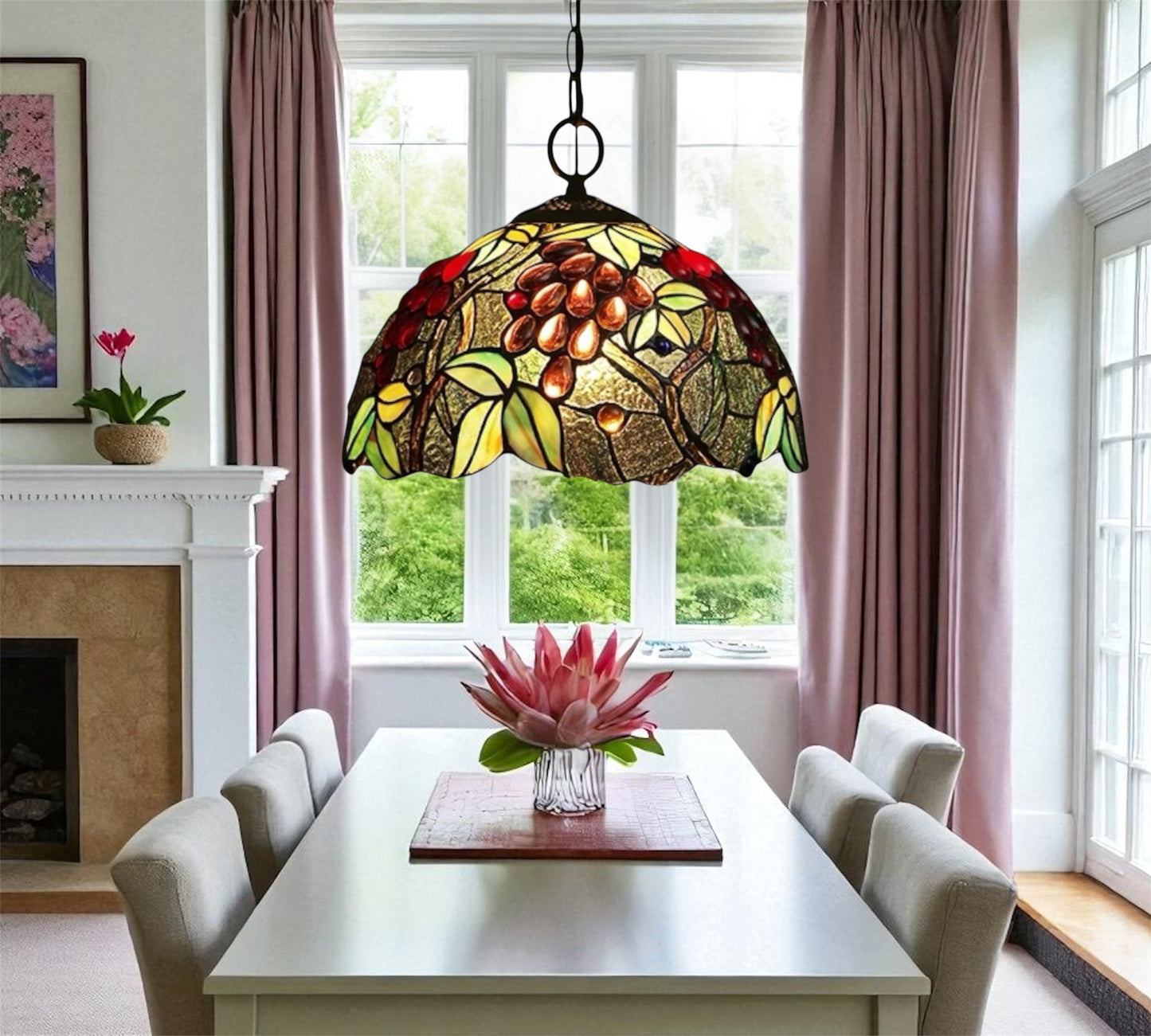 CDH 12" Tiffany Pendant Lamp 30cm shade (16059PC)