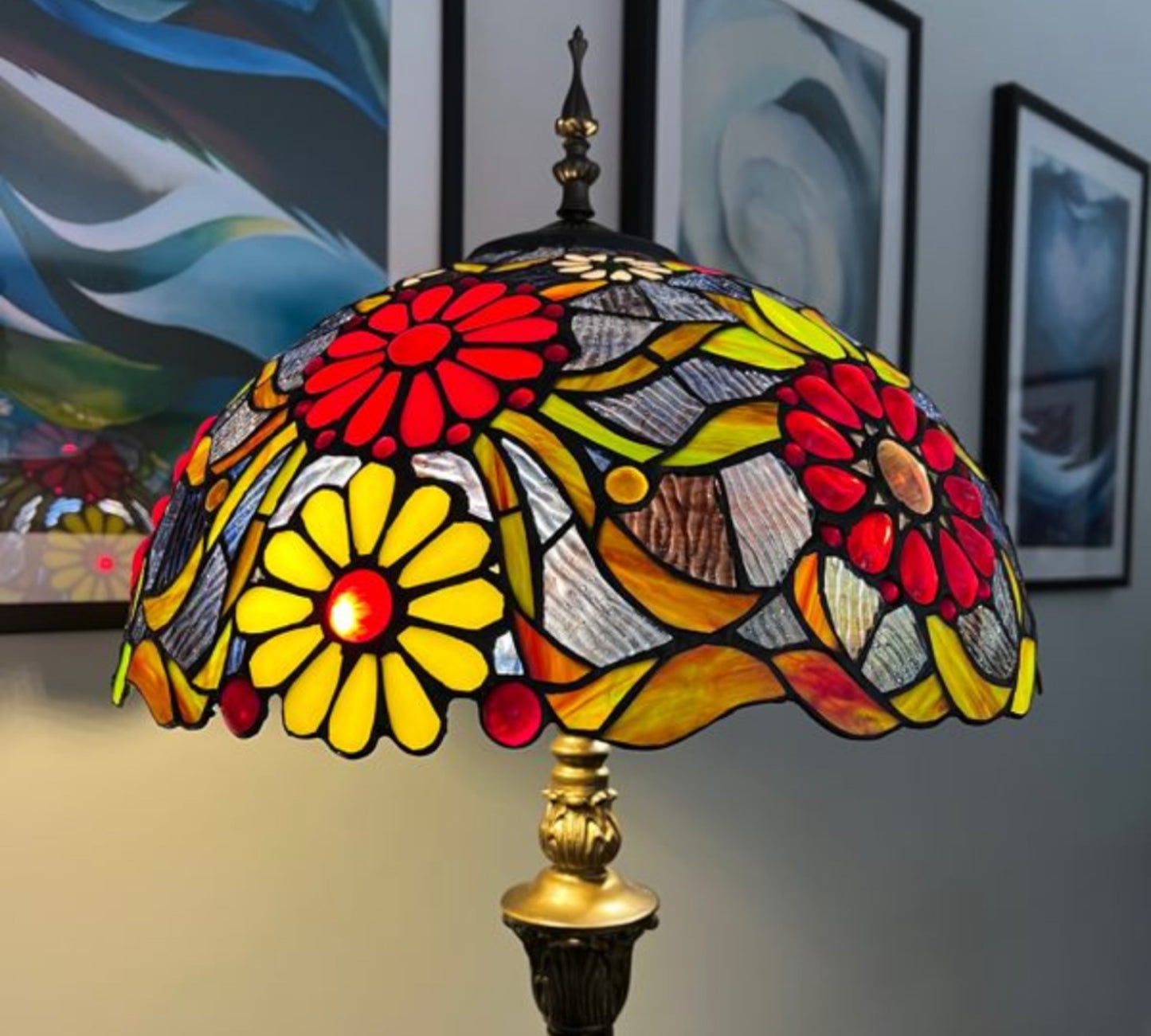 CDH 16" Tiffany Table Lamp 40cm Shade (15028)