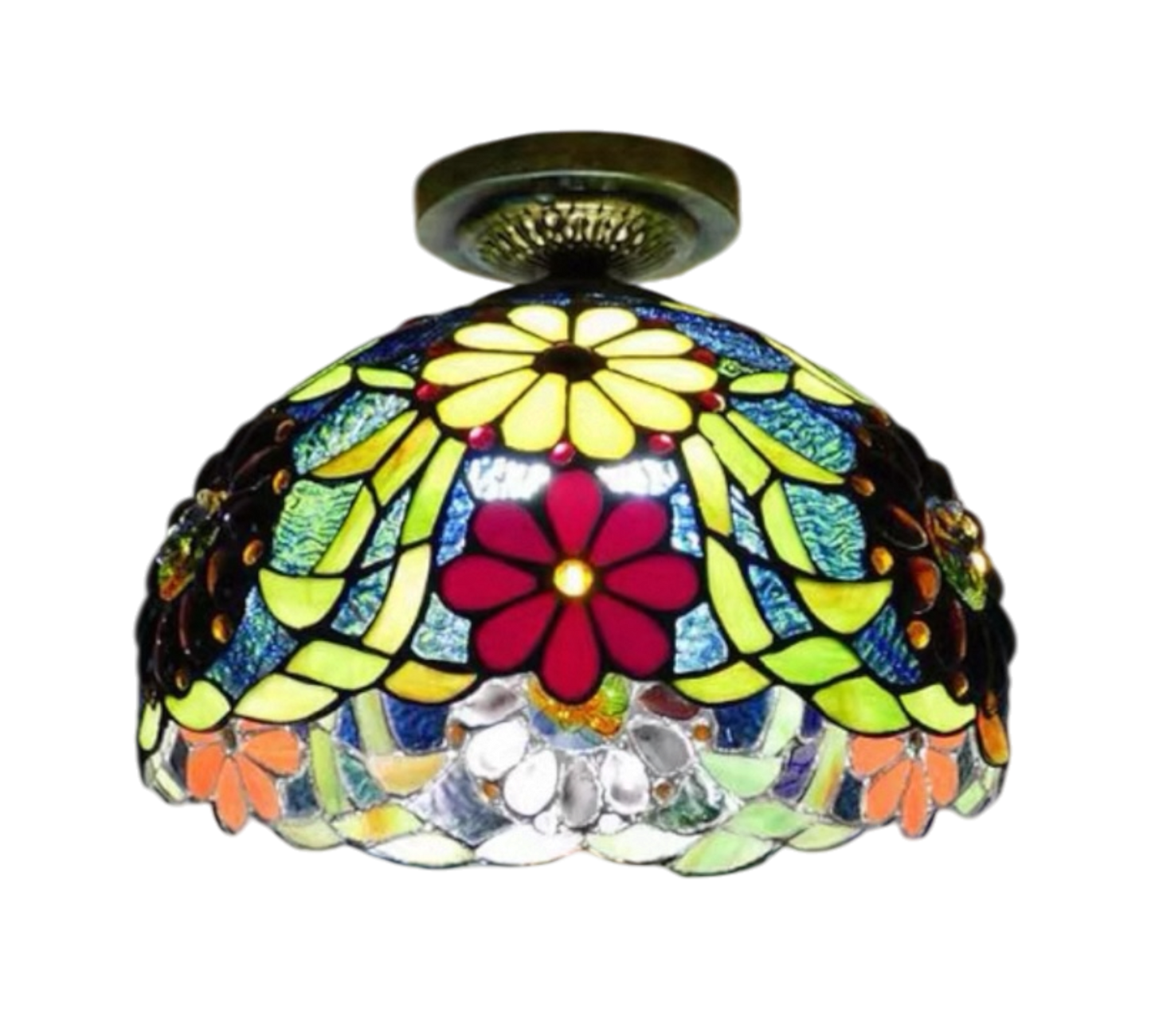 CDH 12” Tiffany Style Downlight Ceiling Lights with 30cm Shade (12096DL)