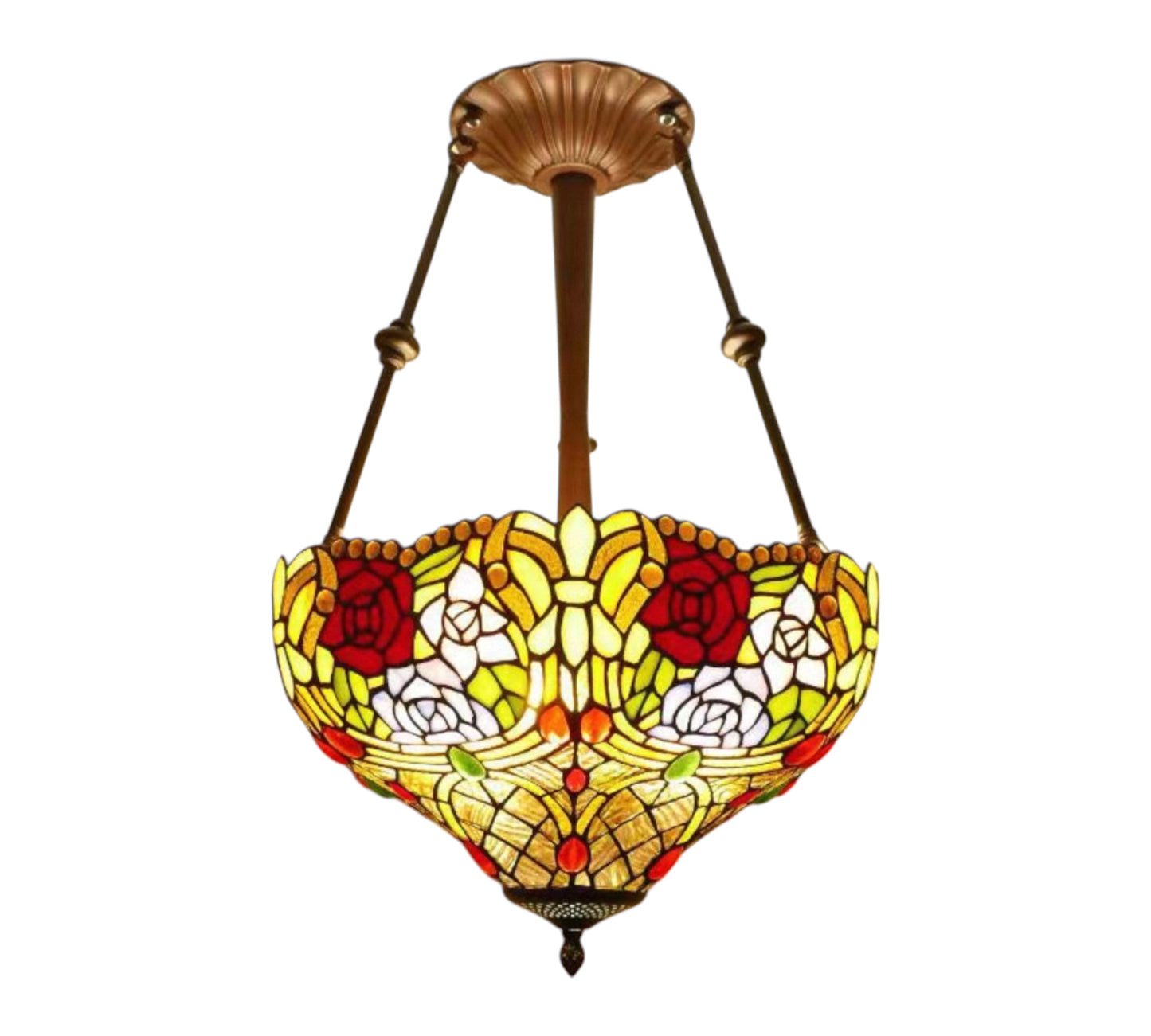 CDH 16" Tiffany Upright Lamp 40cm shade (19006SCR)