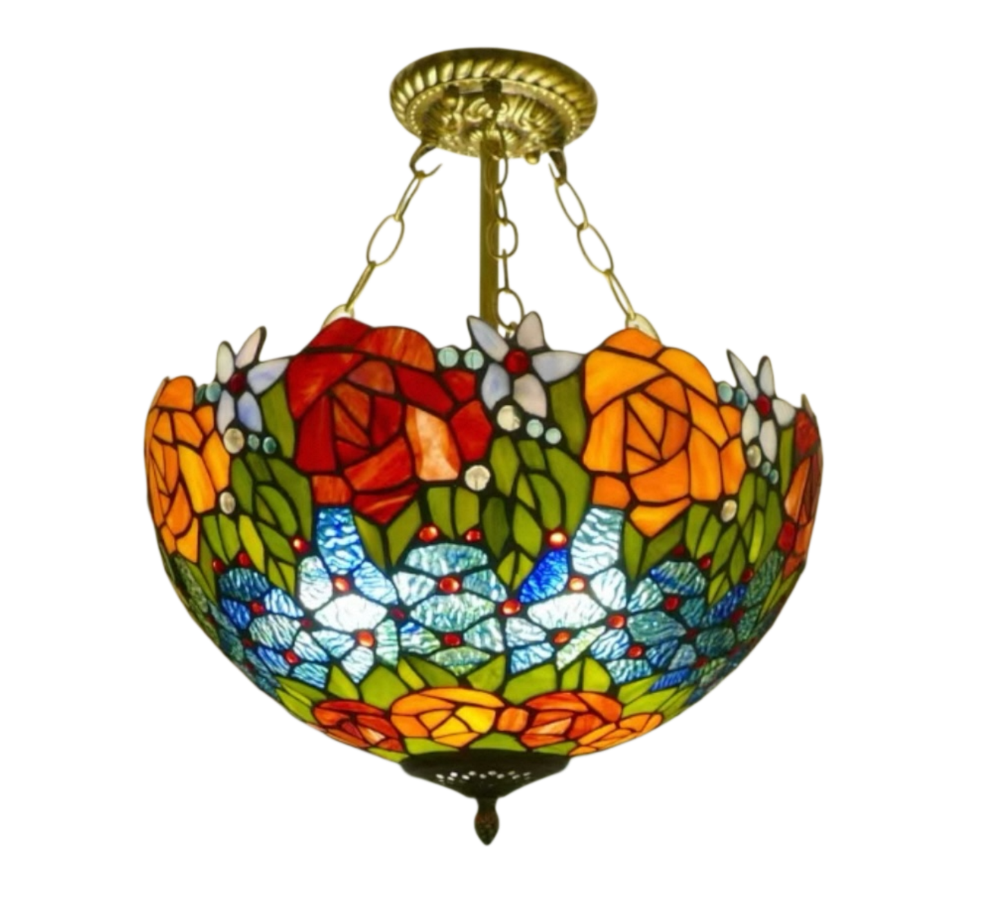CDH 16" Tiffany Upright Lamp 40cm shade (15013CR)