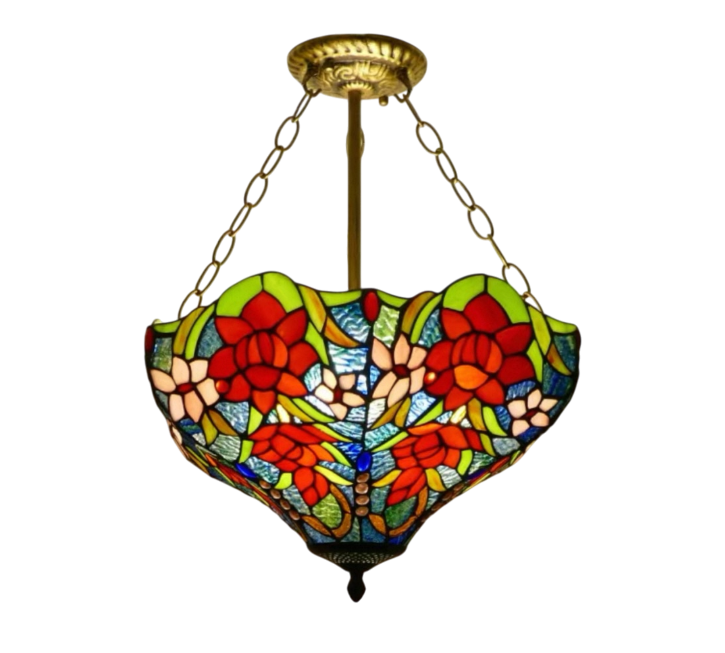 CDH 16" Tiffany Upright Lamp 40cm shade (16118CR)