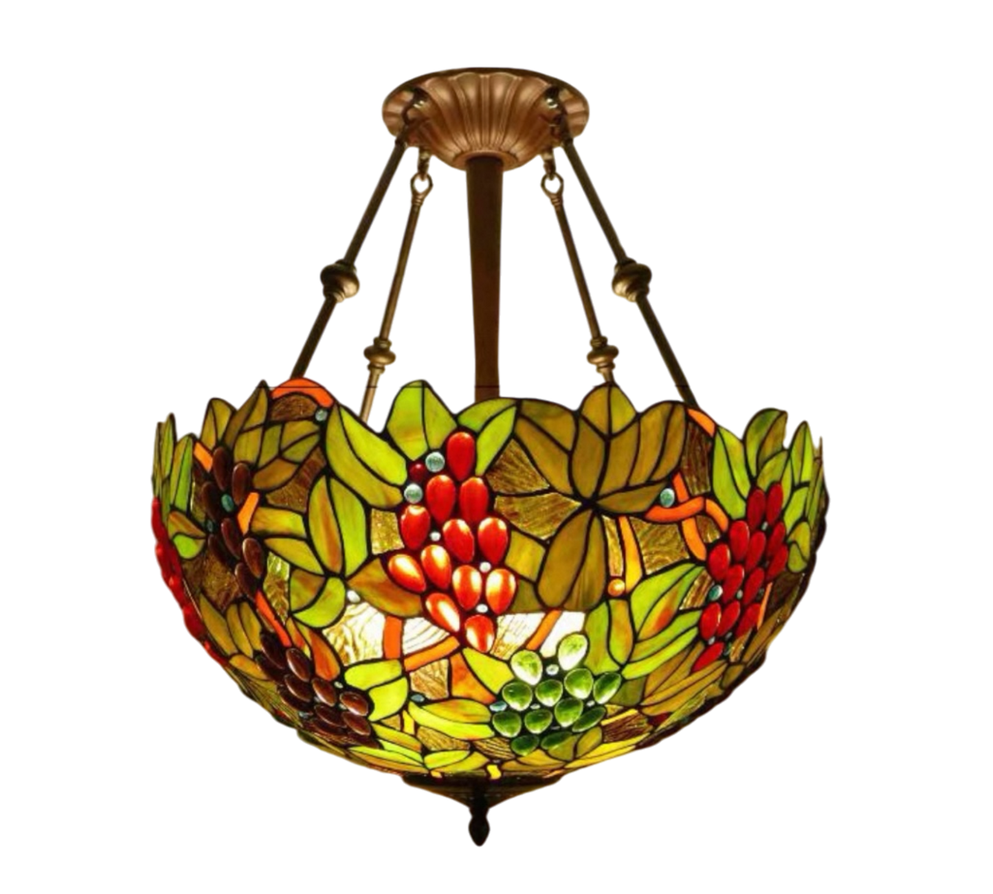 CDH 20” XLARGE Tiffany Upright Lamp with 50cm shade (16059XCR)