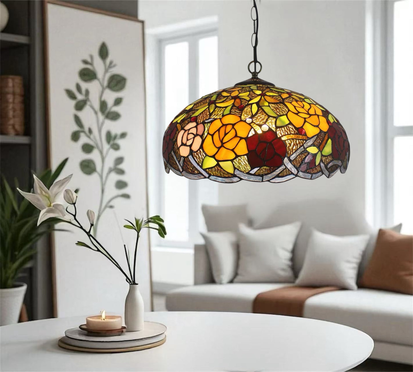 CDH 16" Tiffany Pendant Lamp 40cm shade (13004X)