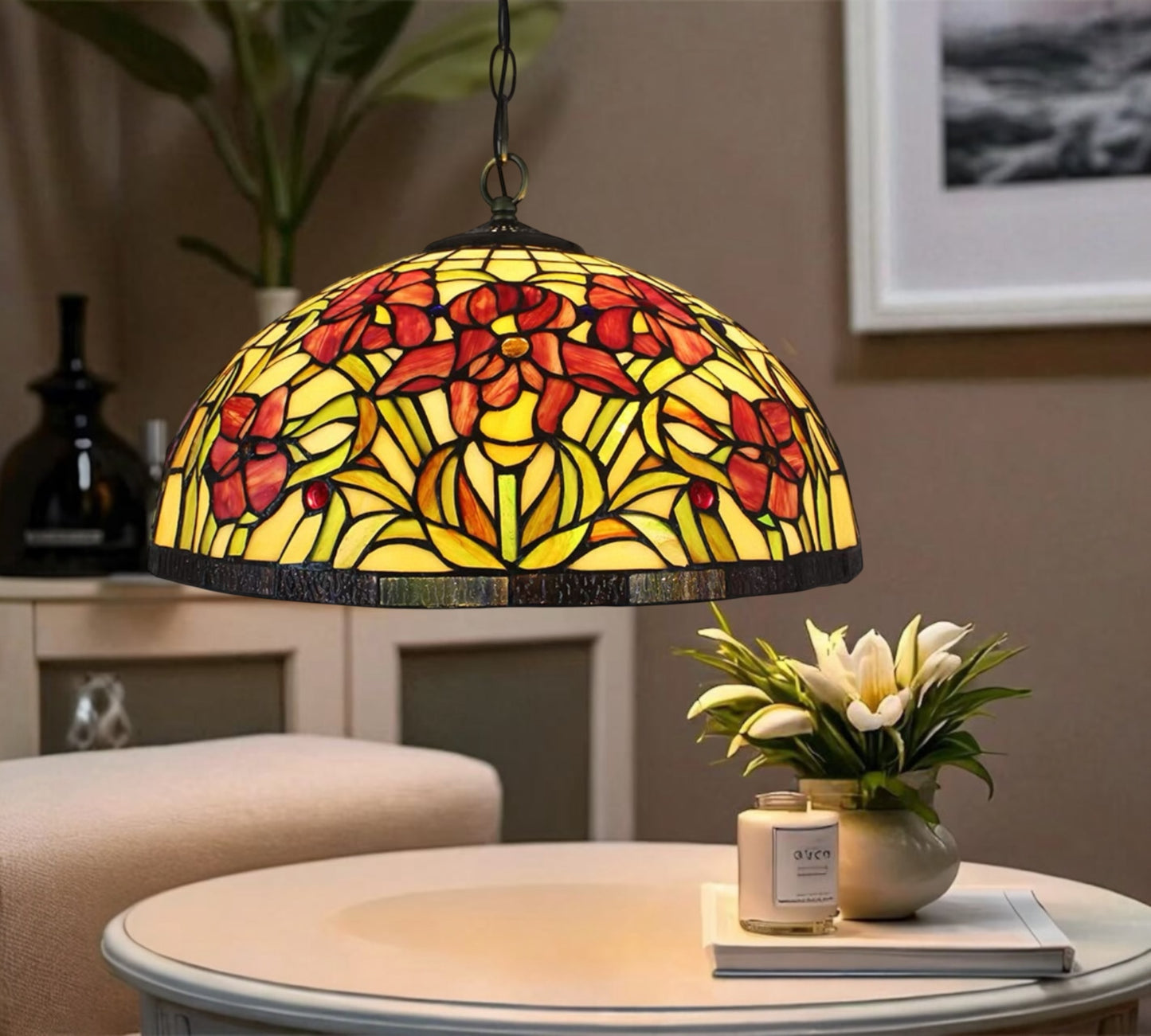 CDH 16" Tiffany Pendant Lamp 40cm shade (11010X)