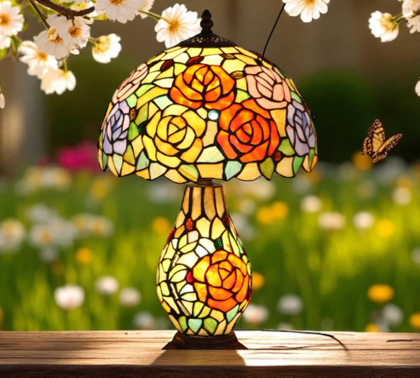 CDH 12" Tiffany Table Lamp (12070A)