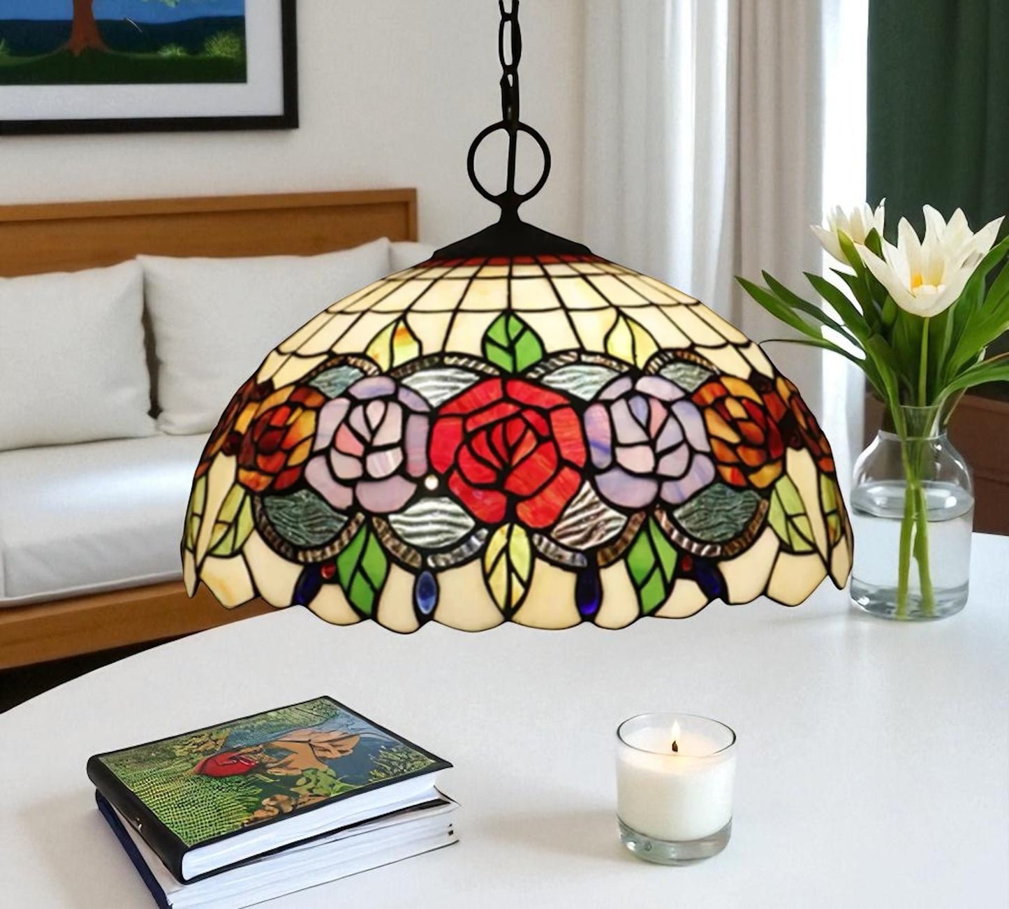 CDH 16" Tiffany Pendant Lamp 40cm shade (16081C)