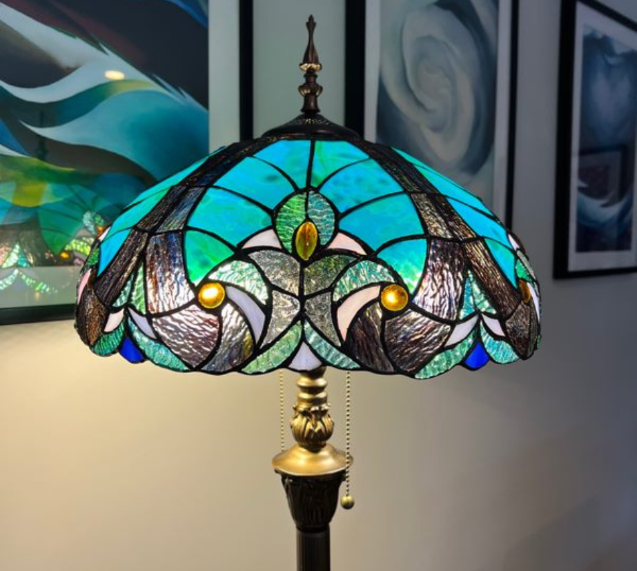 CDH Tiffany Floor Lamp (16013) 16" 40CM Shade