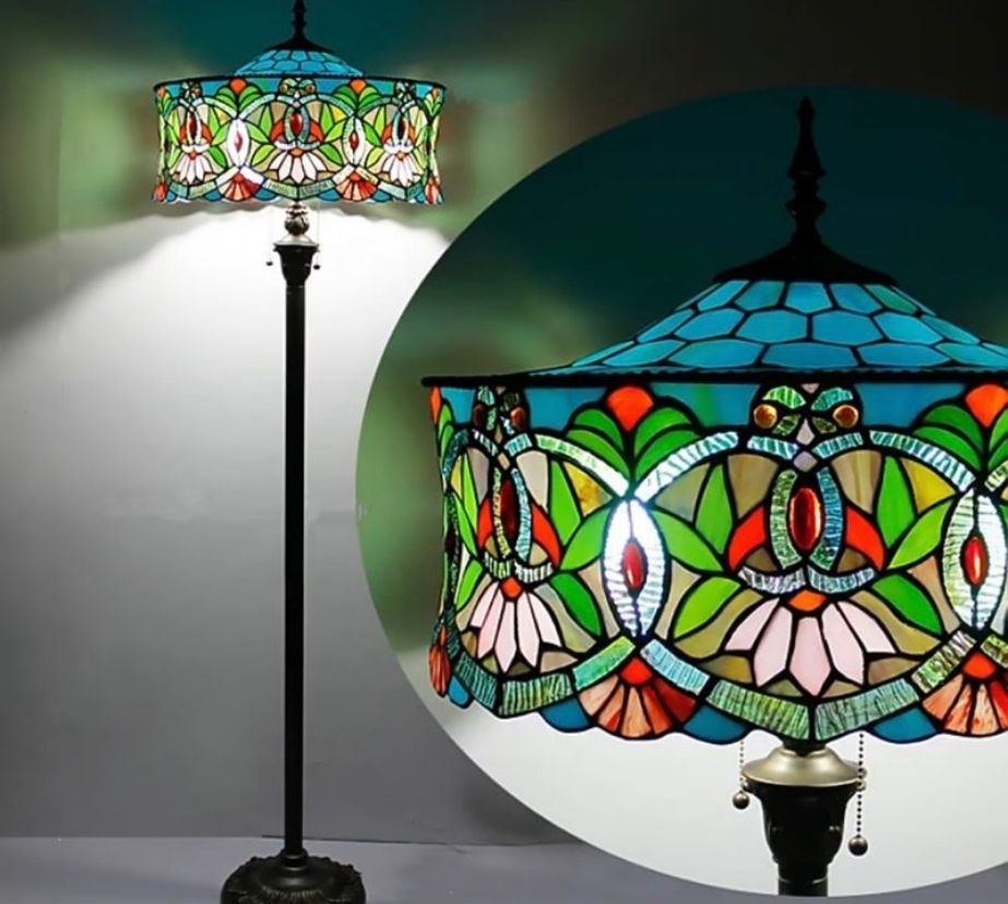 CDH Tiffany Floor Lamp 18" XLARGE 46CM shade (19001)