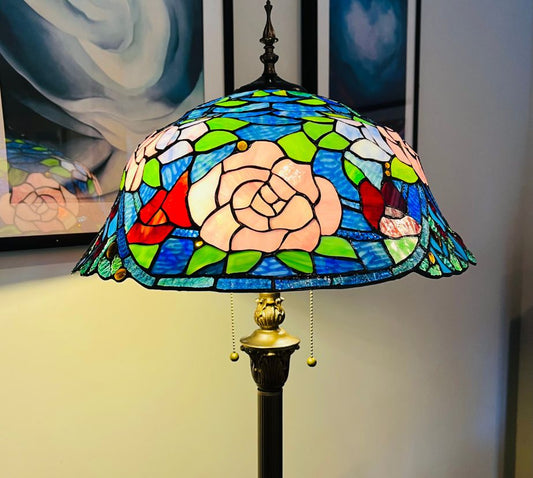 CDH Tiffany Floor Lamp 18" XLARGE 46CM shade (19005)