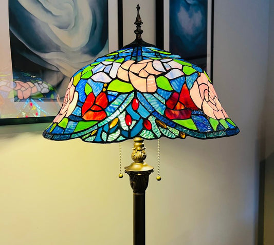 CDH Tiffany Floor Lamp 18" XLARGE 46CM shade (19005)